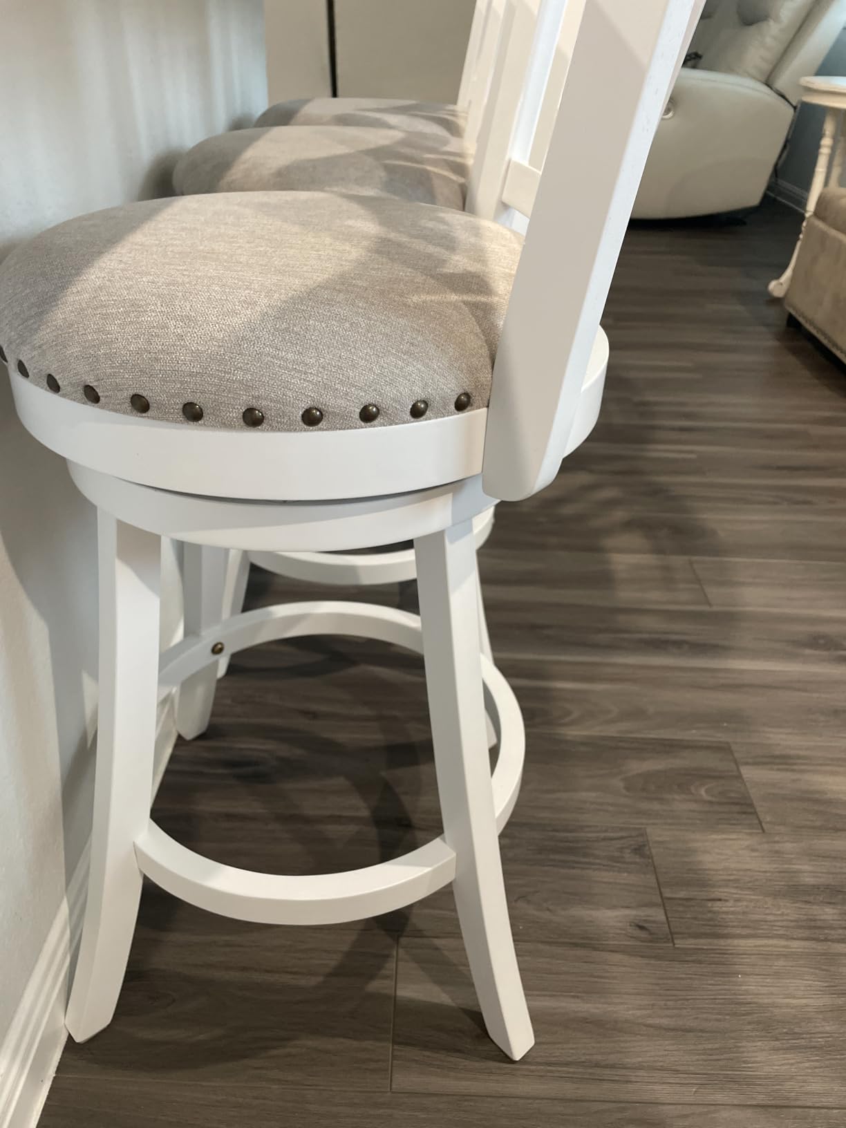 PrimeZone 26 Inch Swivel Counter Height Bar Stools Set of 2, Island Chairs customer photo 1
