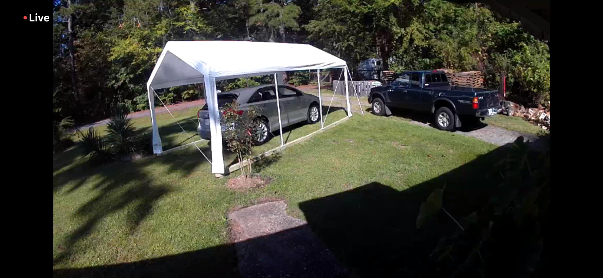 COBIZI Carport 12x20ft Heavy Duty Portable Garage, 2.0 Powder Coated Frame(Better Than Galvanized), Waterproof Shelter with Removable Sidewalls & Windows, Built-in Sandbags, for Car/Boat/SUV, Khaki customer photo 1