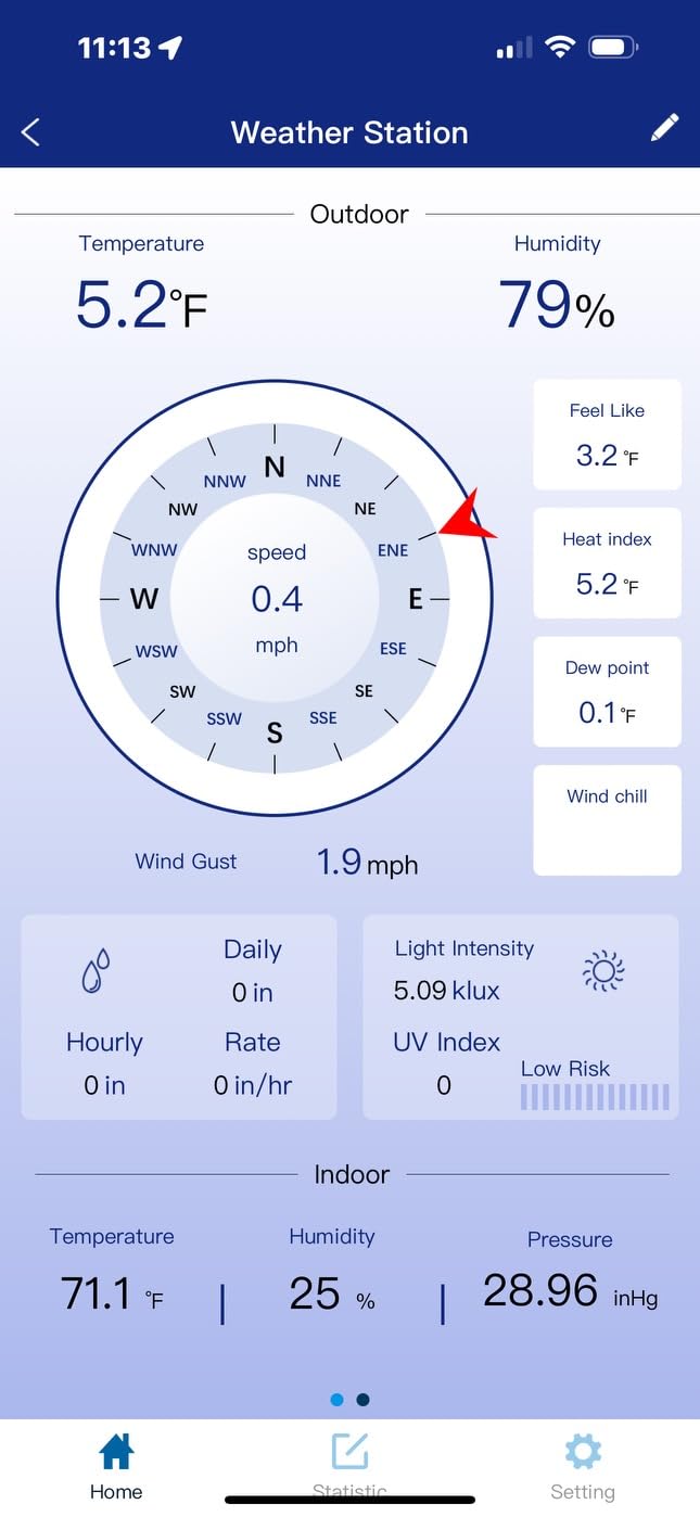VEVOR 7-in-1 Wi-Fi Weather Station with APP, 7.5-Inch VA Display, Solar Powered Outdoor Sensor, Rain Gauge, Indoor Outdoor for Weather Forecast, Wind Speed, Temperature, Humidity, Rainfall customer photo 1