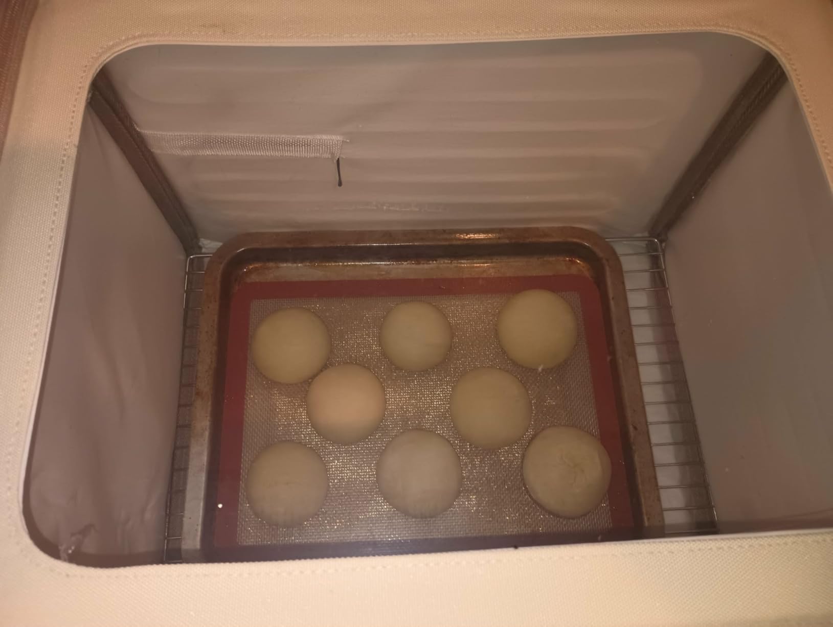 Extra Large Folding Bread Proofing Box, Dough Proofer 68-104°F Temp Control 1-48H Timer, Sourdough Starter Warmer with Metal Rack, Foldable Proofing Basket for Baking Pizza Yogurt Soften Butter Choc customer photo 2