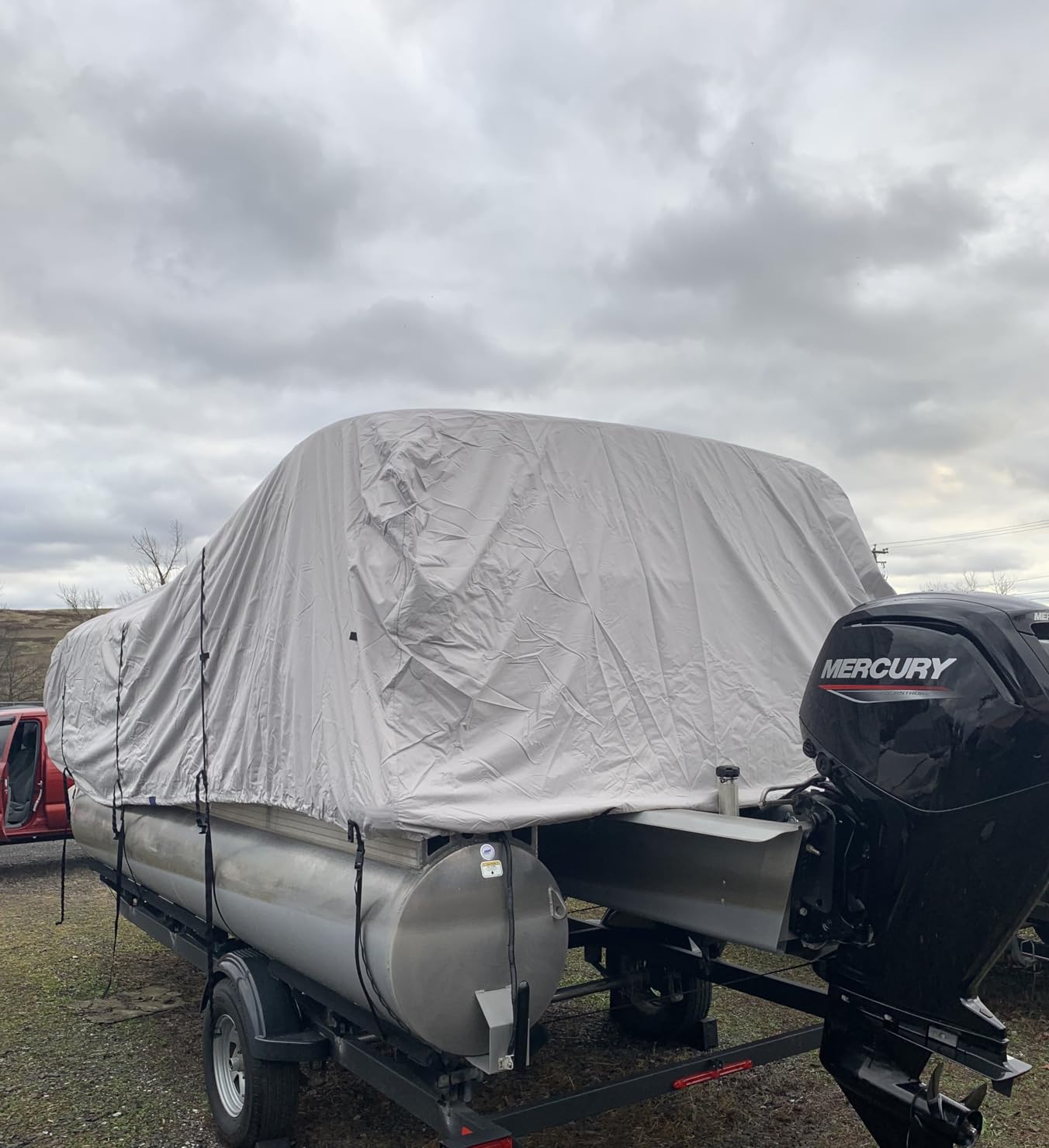 Seal Skin Covers Heavy-Duty Pontoon Boat Cover, Waterproof & UV Resistant, Fits 23'-24'L x 102” W Bbeam, Marine-Grade Protection with Secure Straps & Elastic Hem, All Weather Protection customer photo 1