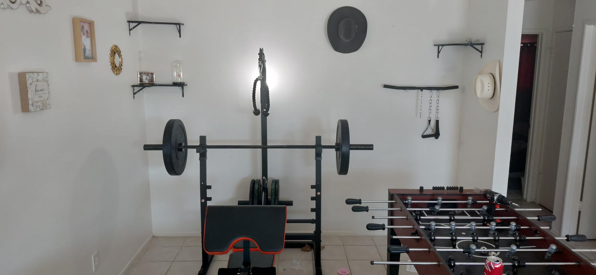 Fostoy Olympic Weight Bench with Lat Pulldown, Squat Rack & Leg Curl | Adjustable, Cable Row, Squat Rack, Leg Developer, Preacher Curl customer photo 2