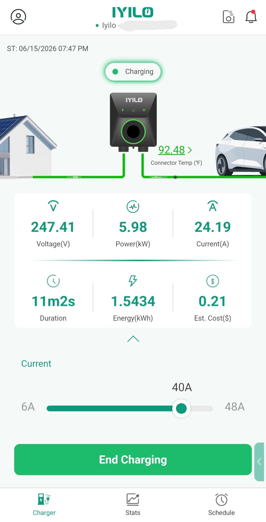 Level 2 EV Charger, 48Amp/11.5KW/240V, UL 2594, ETL & Energy Star | J1772 Wall EV Charger with Dual Temp Sensors, Power Sharing, Dynamic Load Balancing, Schedule Charging, RFID, Smart APP customer photo 1
