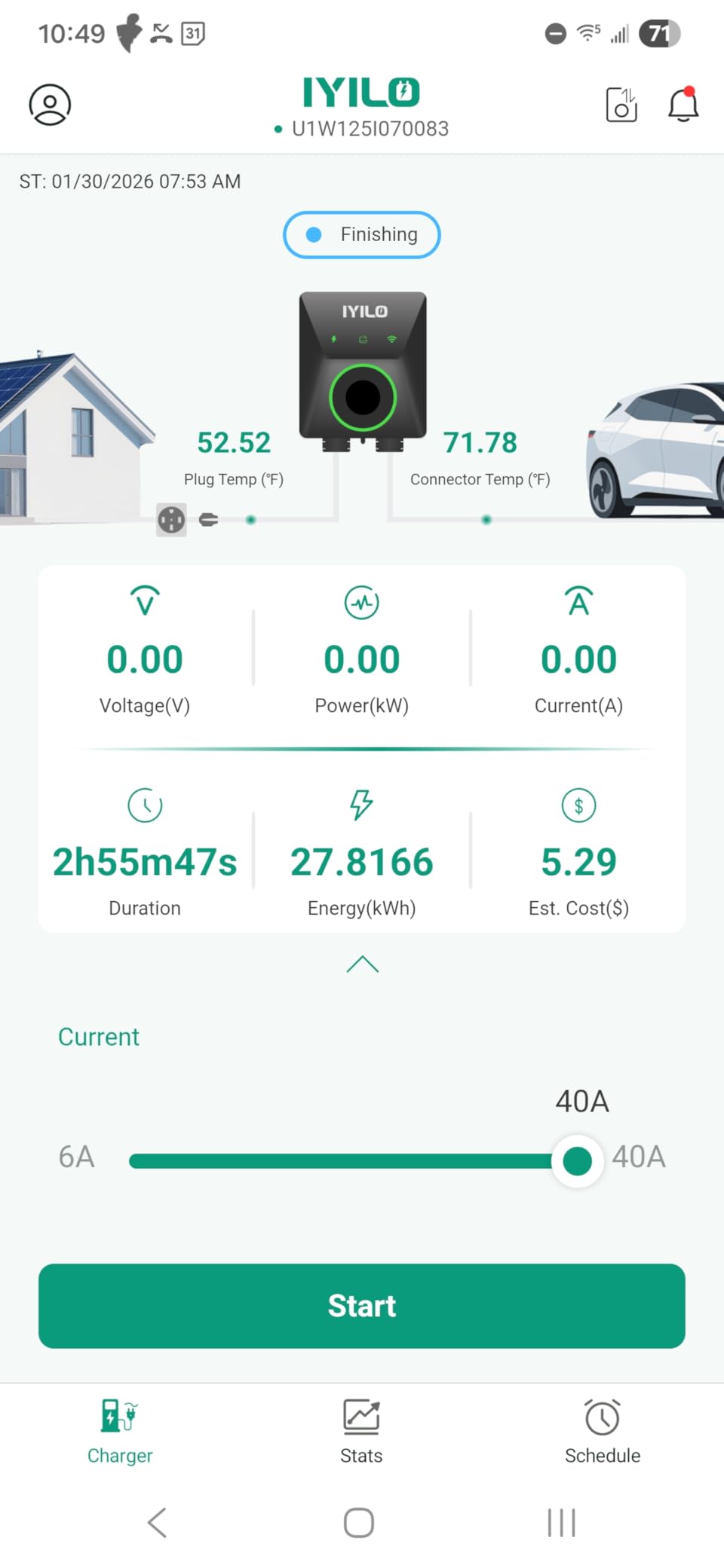 Level 2 EV Charger, 48Amp/11.5KW/240V, UL 2594, ETL & Energy Star | J1772 Wall EV Charger with Dual Temp Sensors, Power Sharing, Dynamic Load Balancing, Schedule Charging, RFID, Smart APP customer photo 2
