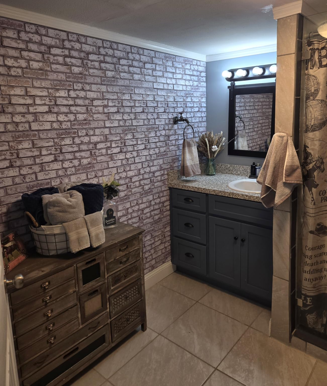 COMSTICKC 3D Faux Brick Wall Panels Peel and Stick customer photo 2