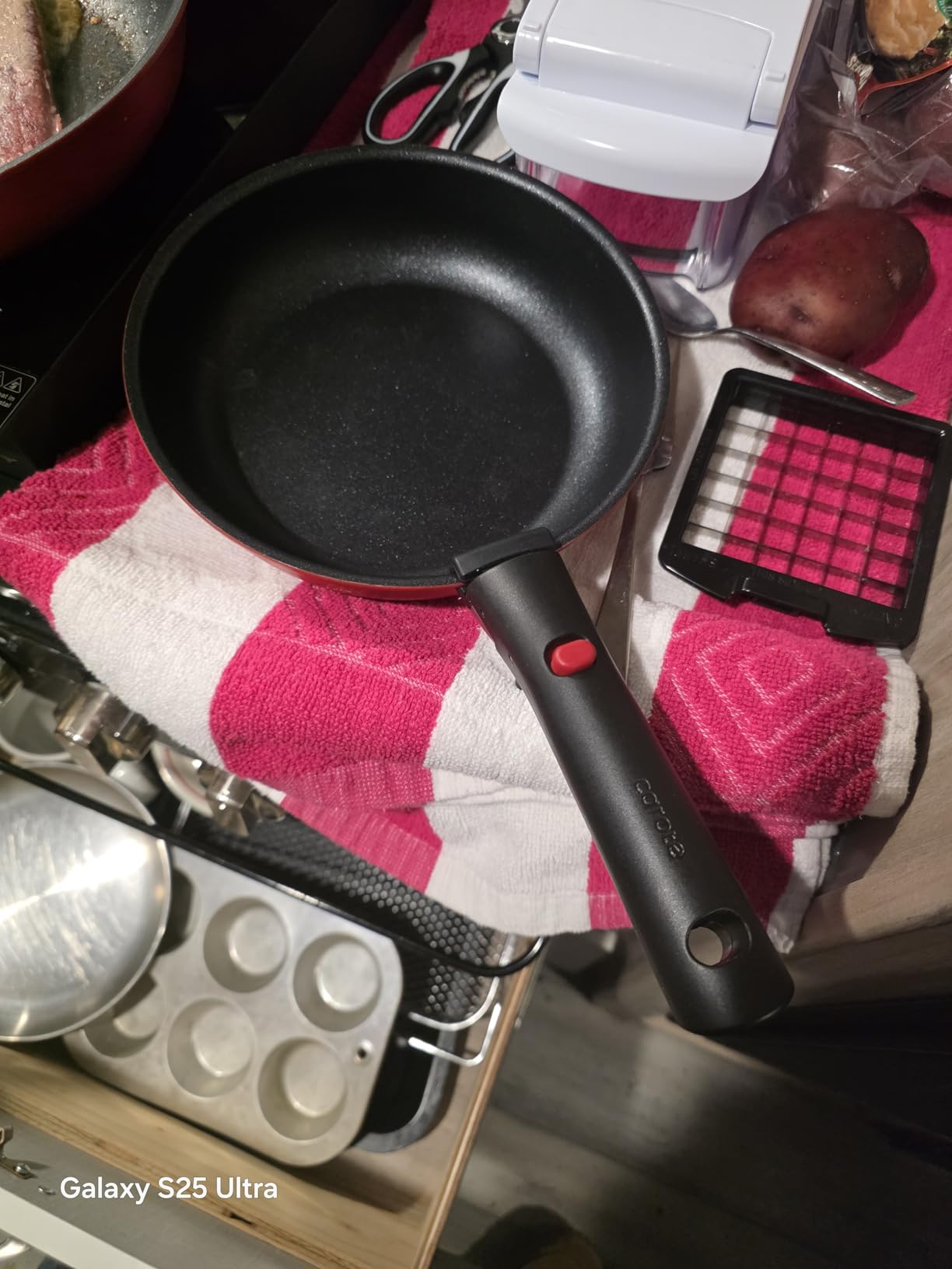 CAROTE 19pcs Ceramic Cookware Set Detachable Handle,Pots and Pans Non Stick customer photo 2