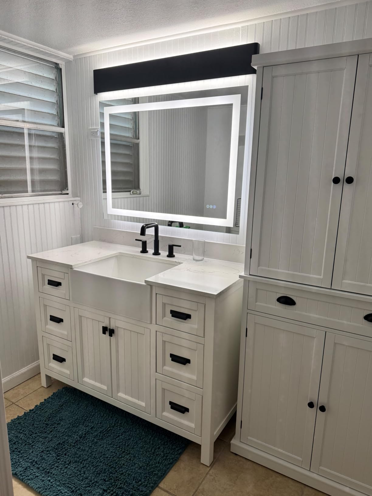 60 Inch Bathroom Vanity Double Sink, Steel Blue customer photo 1