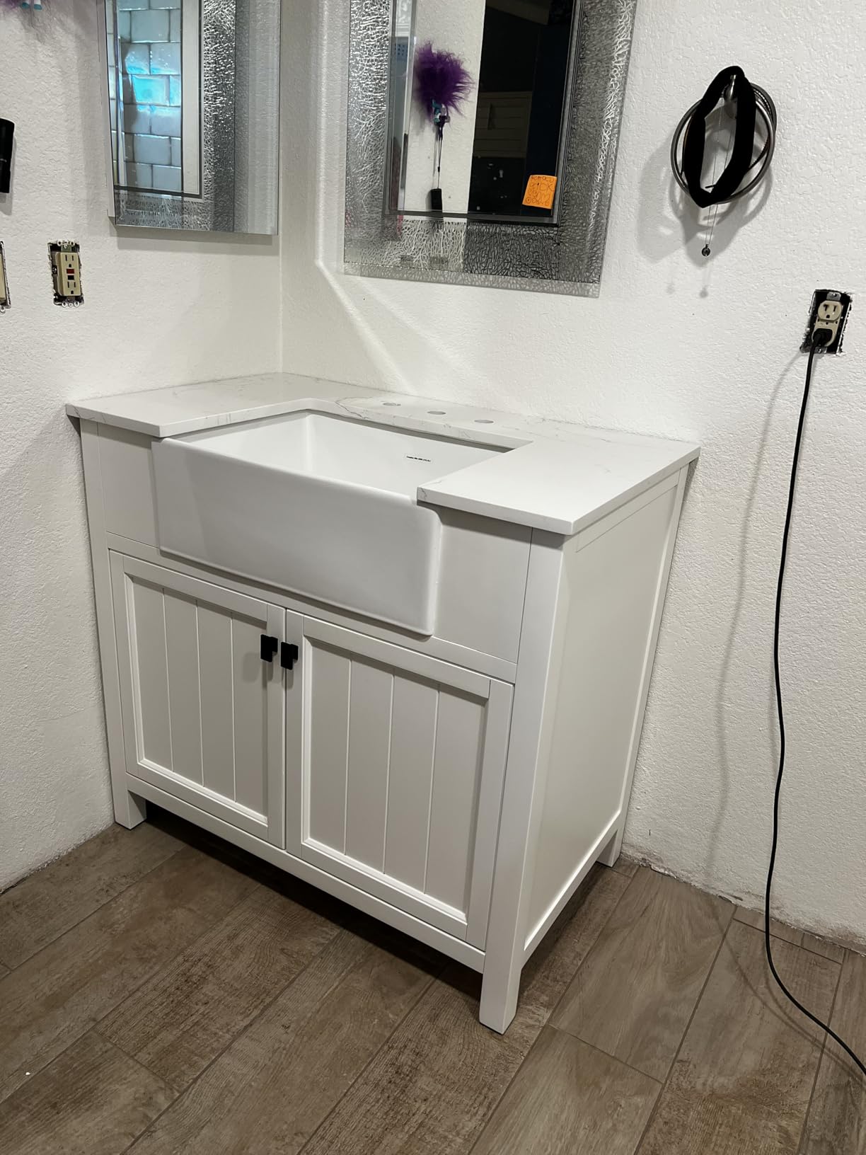 60 Inch Bathroom Vanity Double Sink, Steel Blue customer photo 2