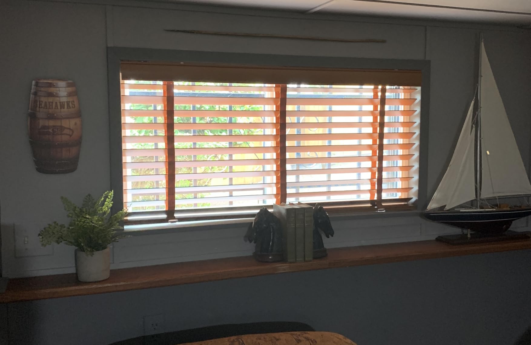 2 inch Real Wood Blinds for Indoor Windows, Cordless Blackout Wooden Blinds customer photo 1