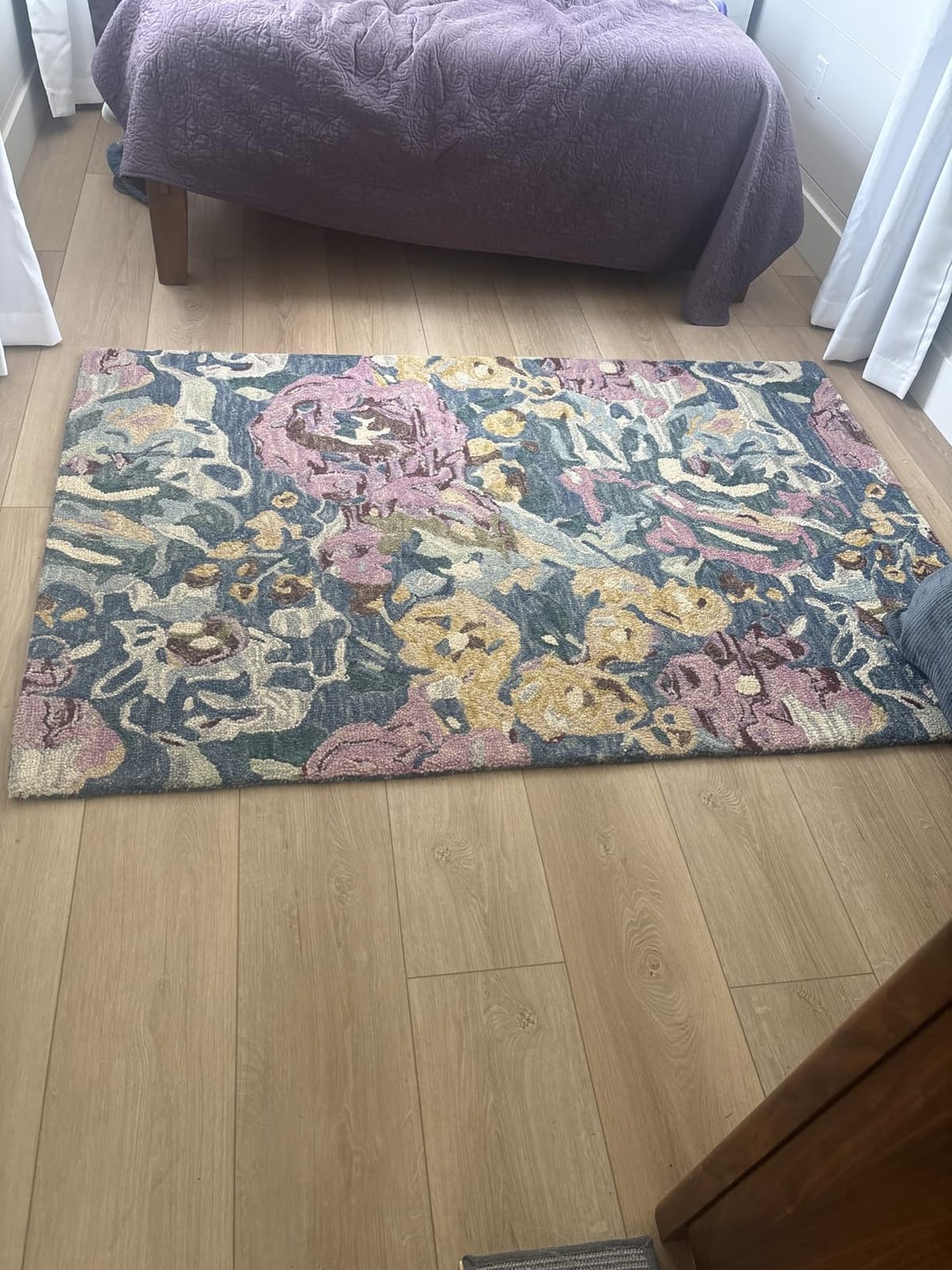 SAFAVIEH Area Rug 9x12 - Blossom Collection - Large - Green & Ivory, Handmade Wool, Ideal for Living Room, Bedroom, Dining Space (BLM463Y) customer photo 2