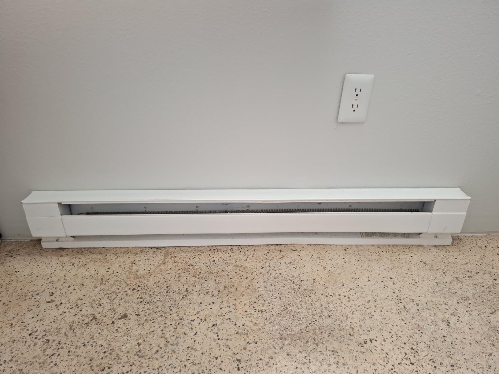 Original 4FT Baseboard Heater Covers with End Caps, Easy Free Base Pro Series Galvanized Steel Slip-On Baseboard Radiator Covers Replacement for Hydronic Hot-Water Systems customer photo 1