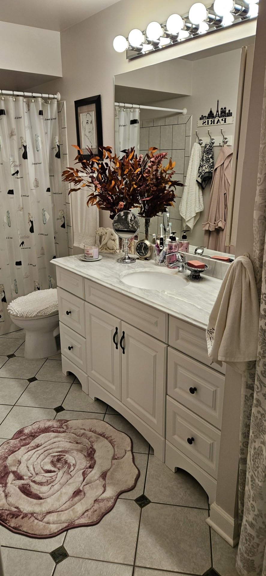 Arotive Luxury Soft Chenille Bathroom Toilet Lid Cover 17.5x15, Ivory customer photo 1
