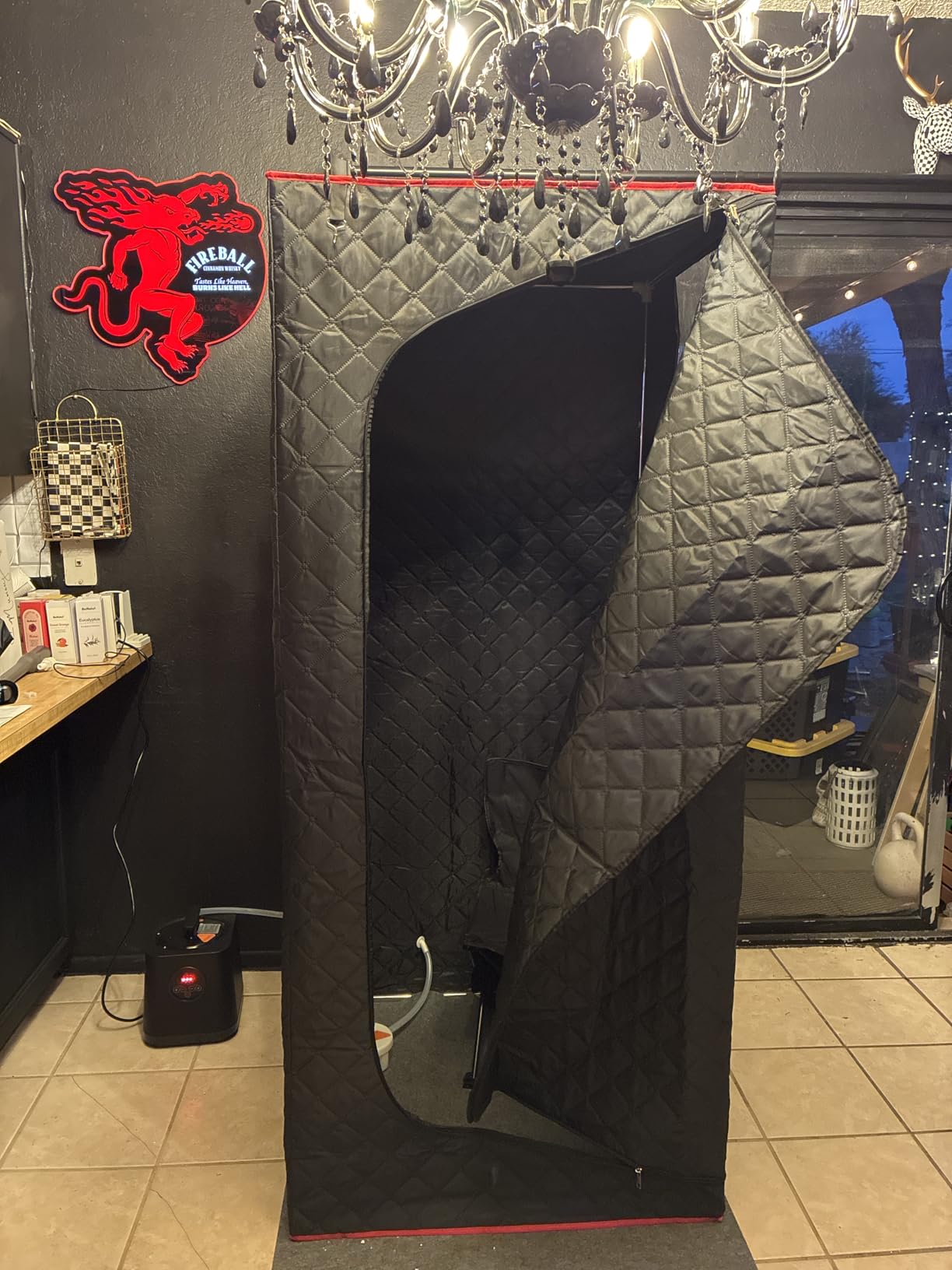 Manastin Upgraded Portable Steam Sauna for Home,Jet Black customer photo 1