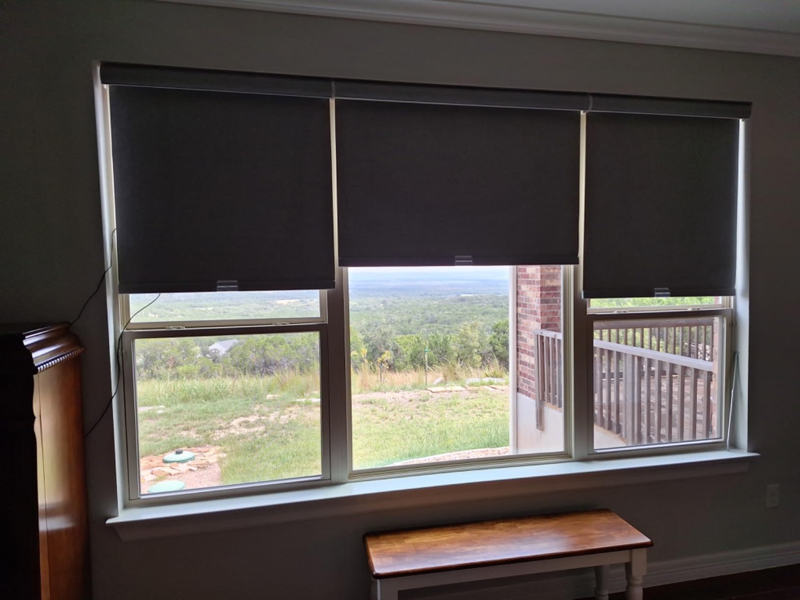 Boolegon Blackout Roller Shades for Windows, Light Beige, Custom Size customer photo 2