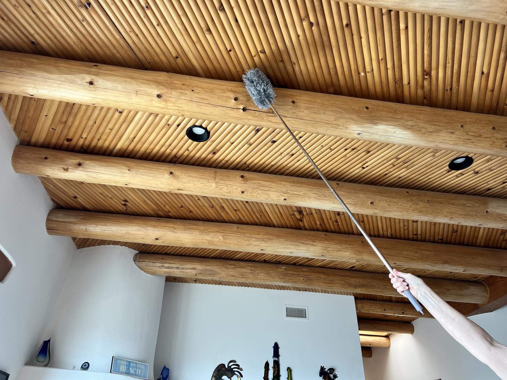 SetSail Ceiling Fan Cleaner Duster, with Extension Pole for Cleaning, Blue customer photo 2