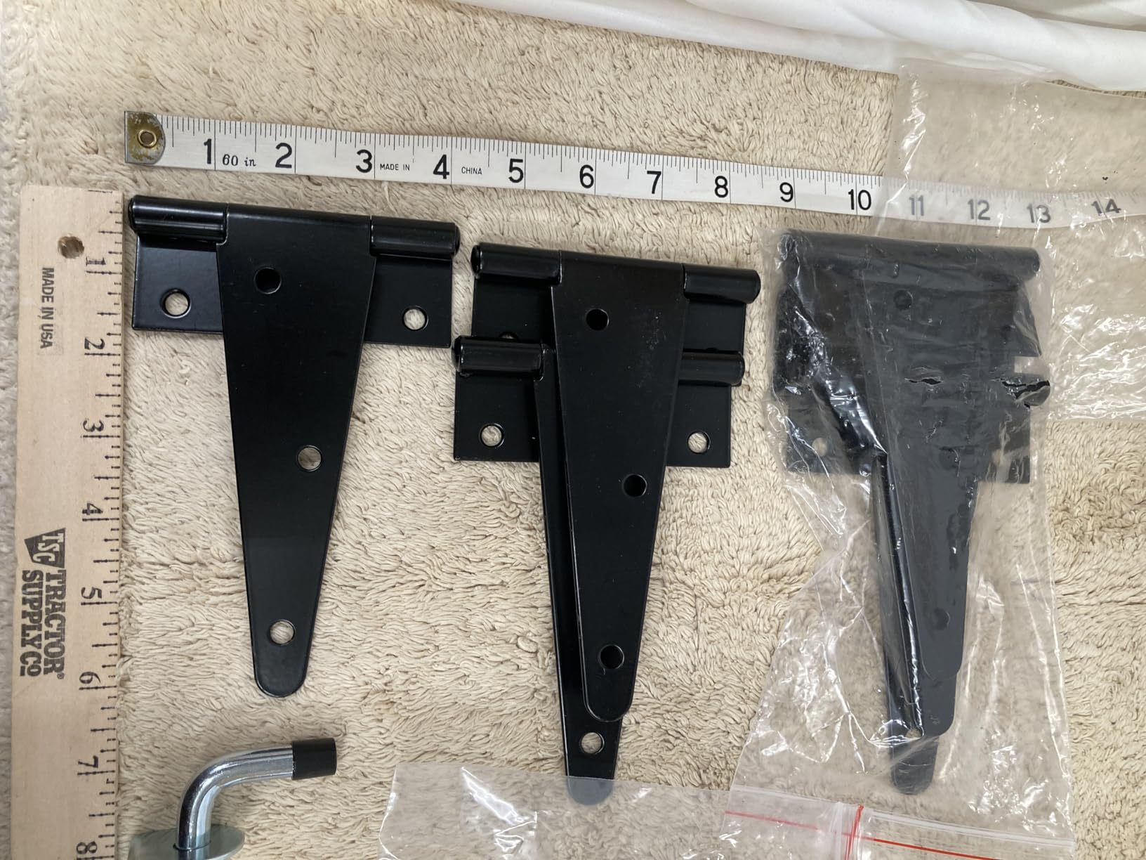 SKYSEN Shed Door Hardware Kit, Complete Set with T-Handle Lock, Barrel Bolts & Hinges.(sdhk) customer photo 1