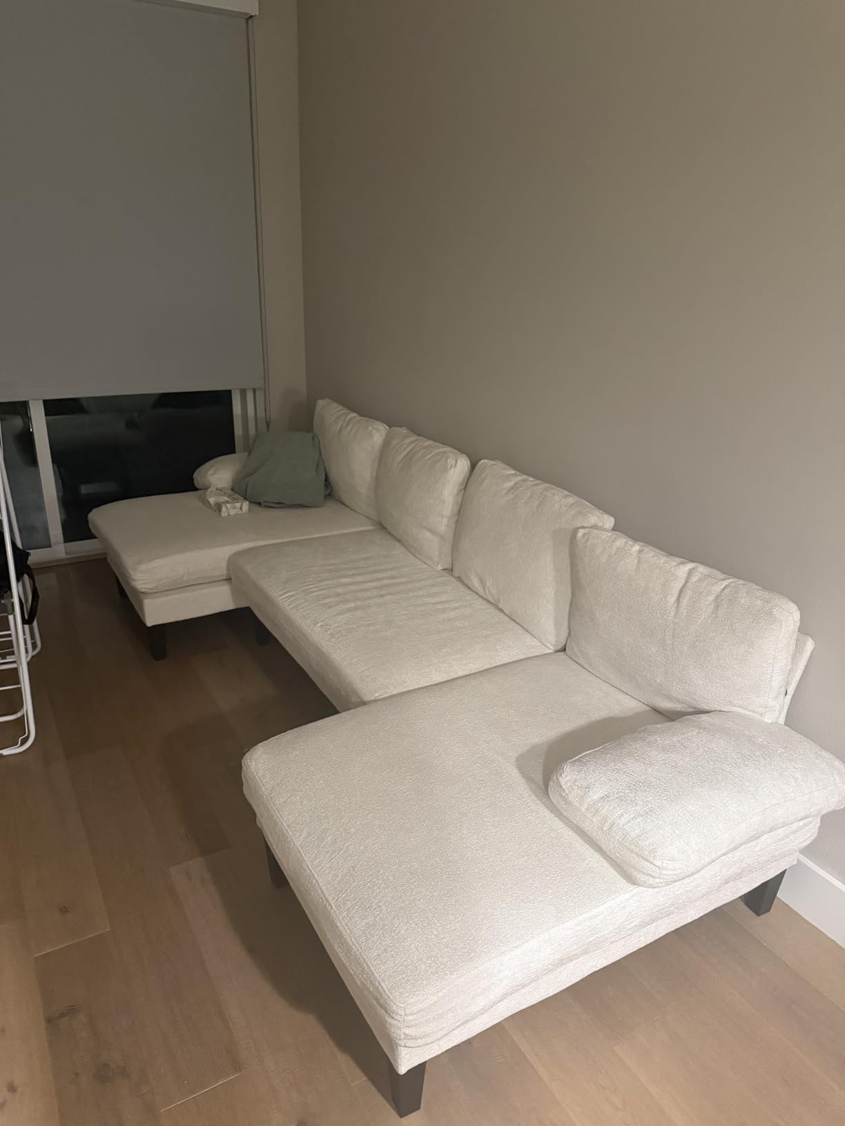 U-Shaped Sectional Couches for Living Room | 112 Inch Modern Sectional Couch | Dark Grey Chenille Sofa with Double Chaise for Apartment customer photo 1