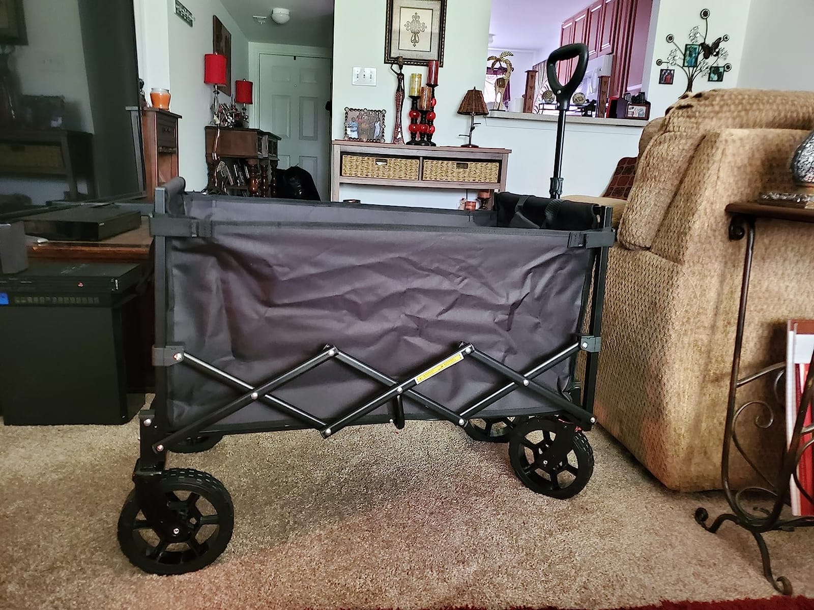 Navatiee 500Lbs Double Decker Wagon, 400L Large Capacity Heavy Duty Beach Cart with 9