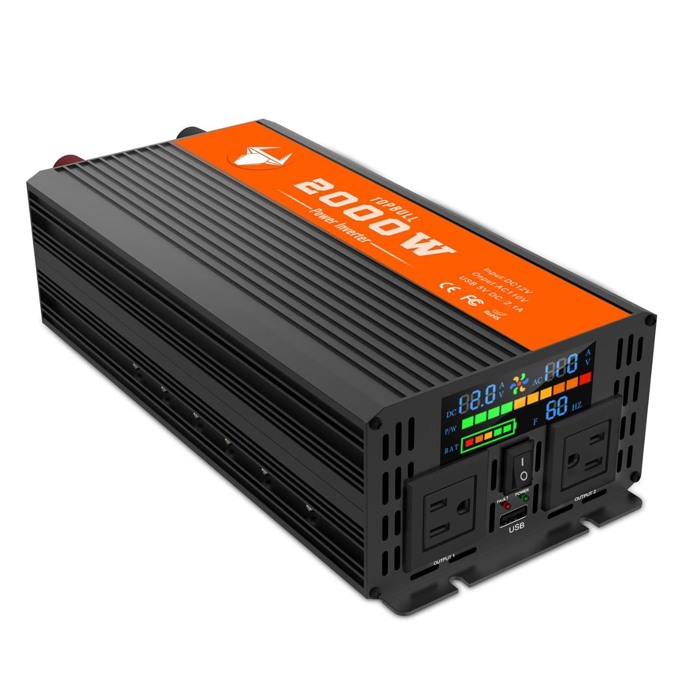 3000 Watt Power Inverter 12V DC to 120V/110V AC for Vehicles Car Converter customer photo 2