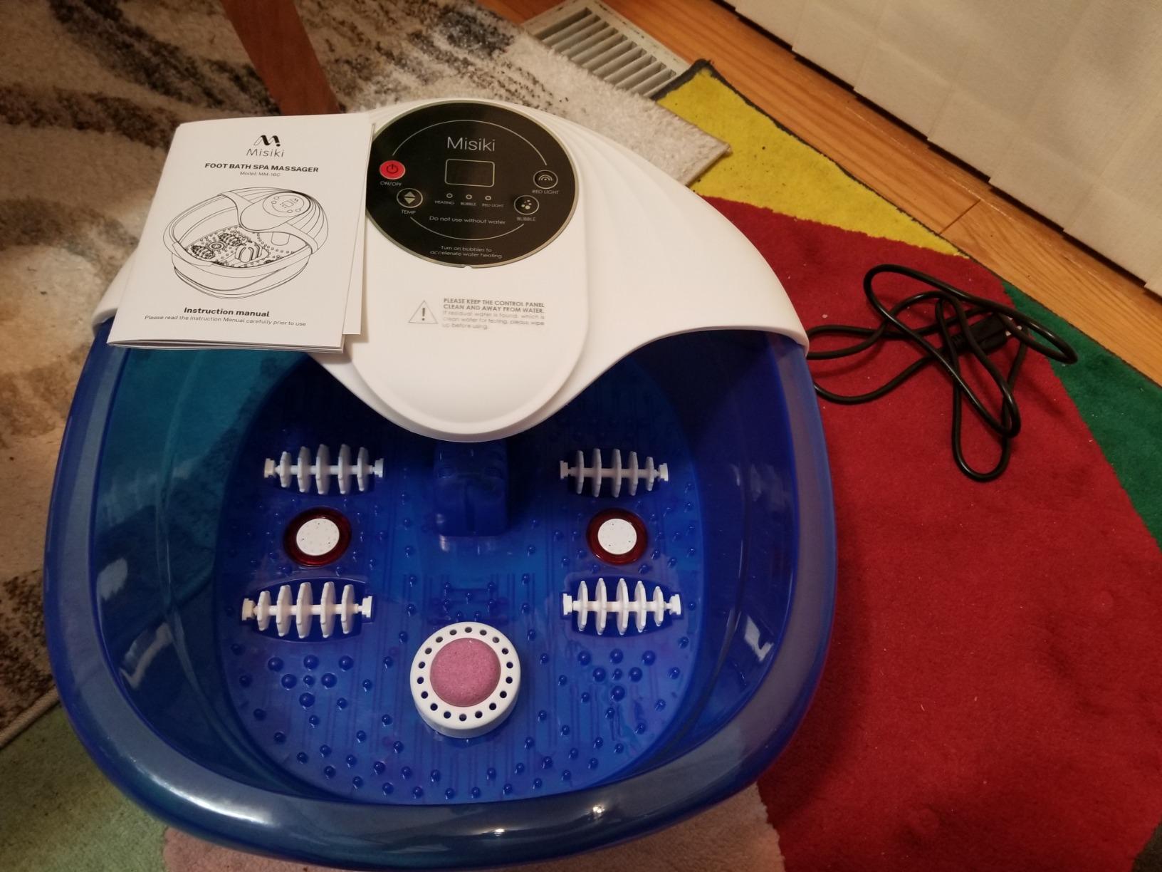 Collapsible Foot Spa Bath with Heat, Fits Men Size 12 (Royal Blue) customer photo 1