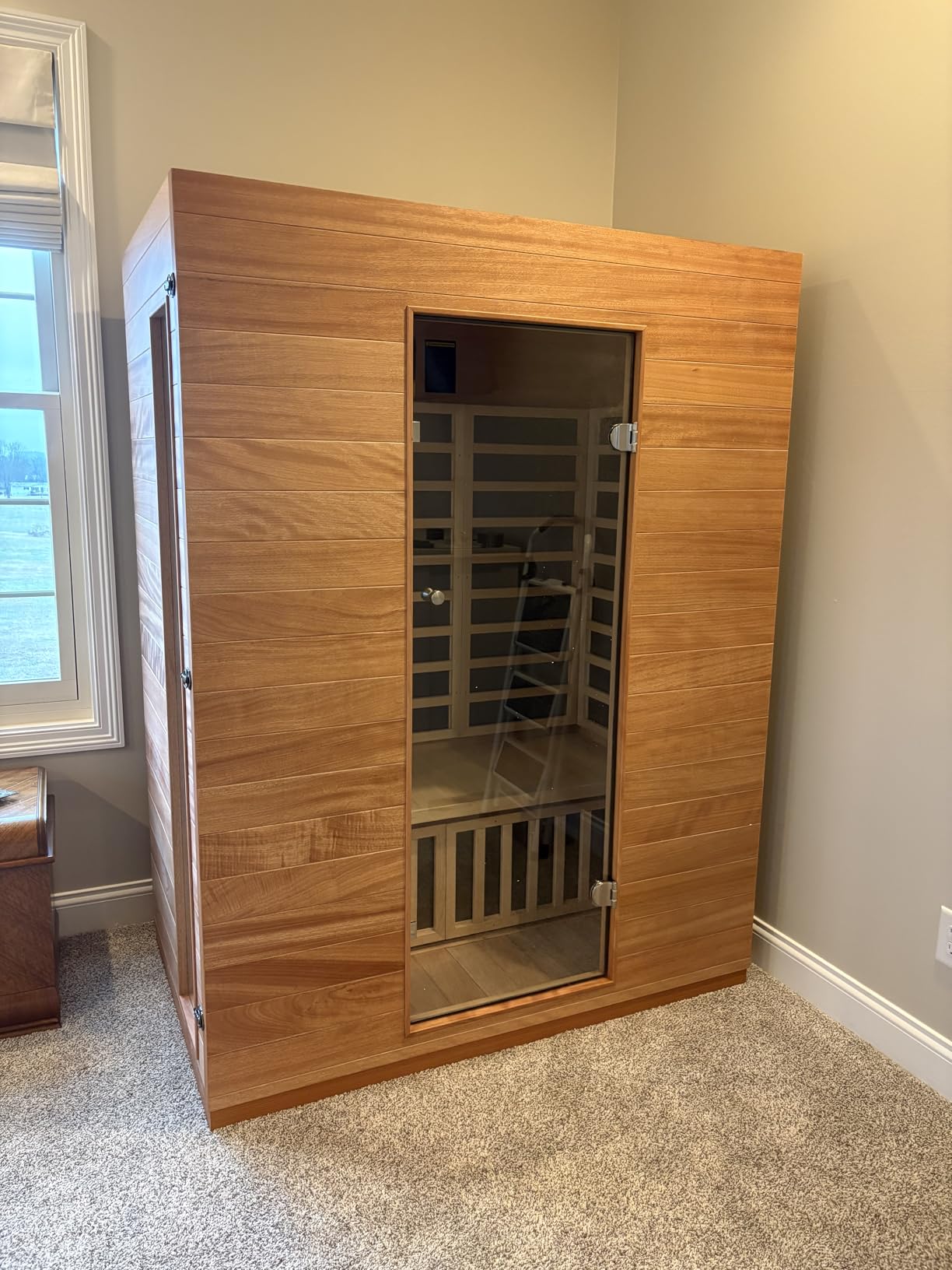 4 Person Outdoor Vertical Barrel Sauna, Cedar Wood Traditional Sauna customer photo 2