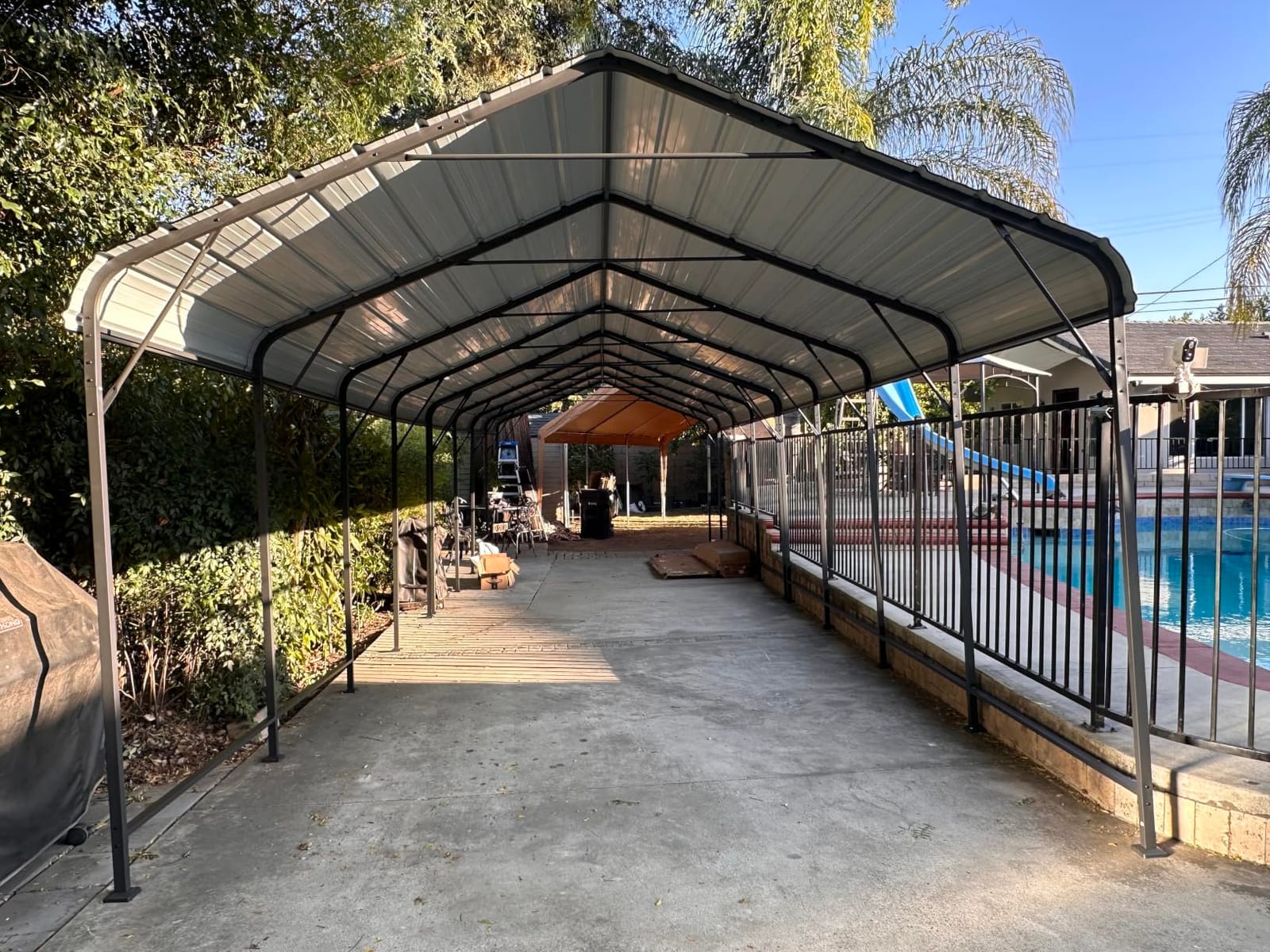 Shintenchi 12x15 FT Metal Carport, Oversized Carport Garage with Enhanced Base, Outdoor Galvanized Car Shelter, Heavy Duty Carports Canopy, for Car, Boats and Tractors customer photo 2