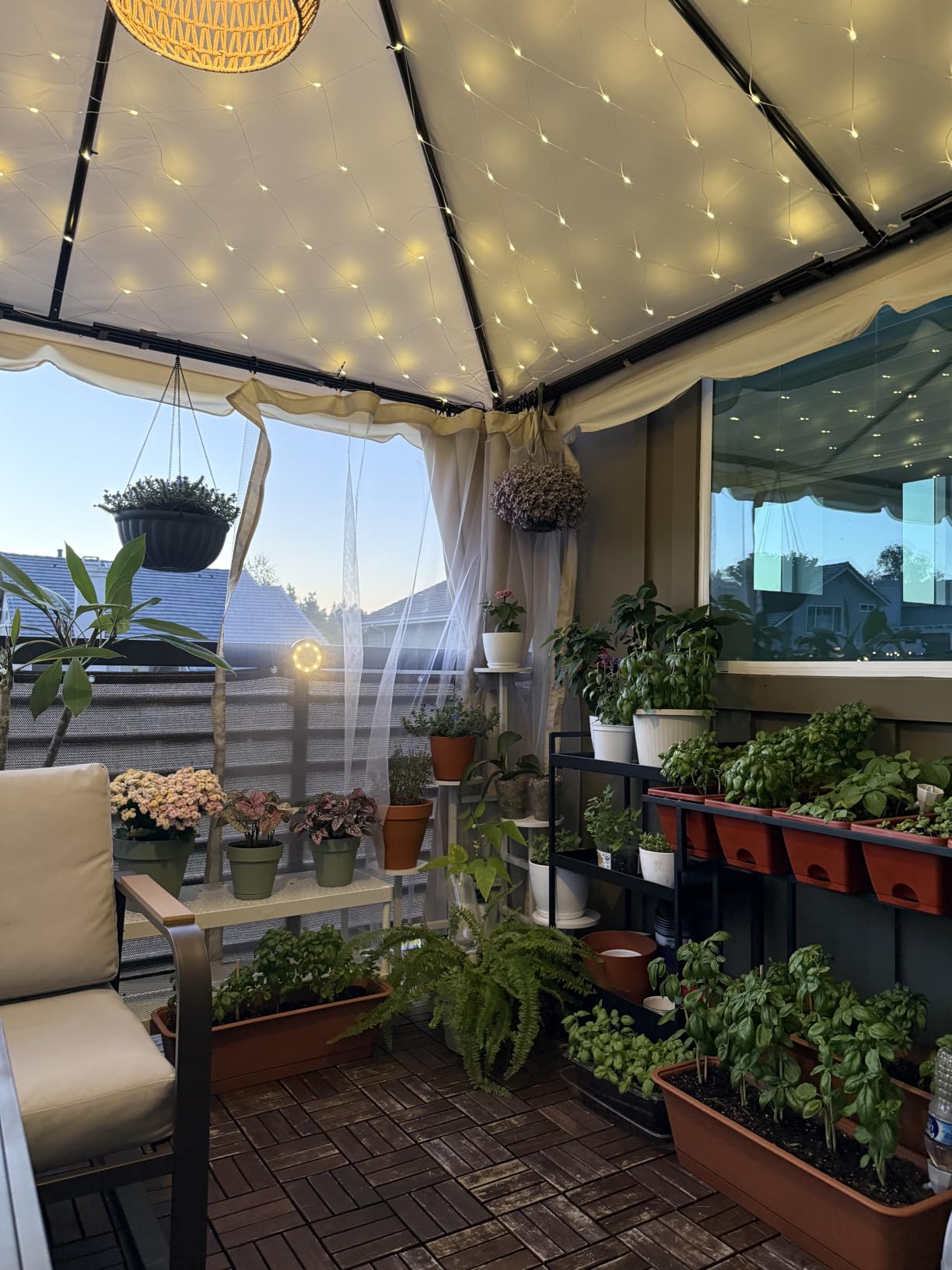 SUNCROWN 10' x 10' Outdoor Gazebo, Iron Frame Patio Canopy with Vented Soft Top, Breathable Mosquito Netting & Privacy Curtains, Sun Protection for for Garden, Backyard, Poolside, Beige customer photo 1
