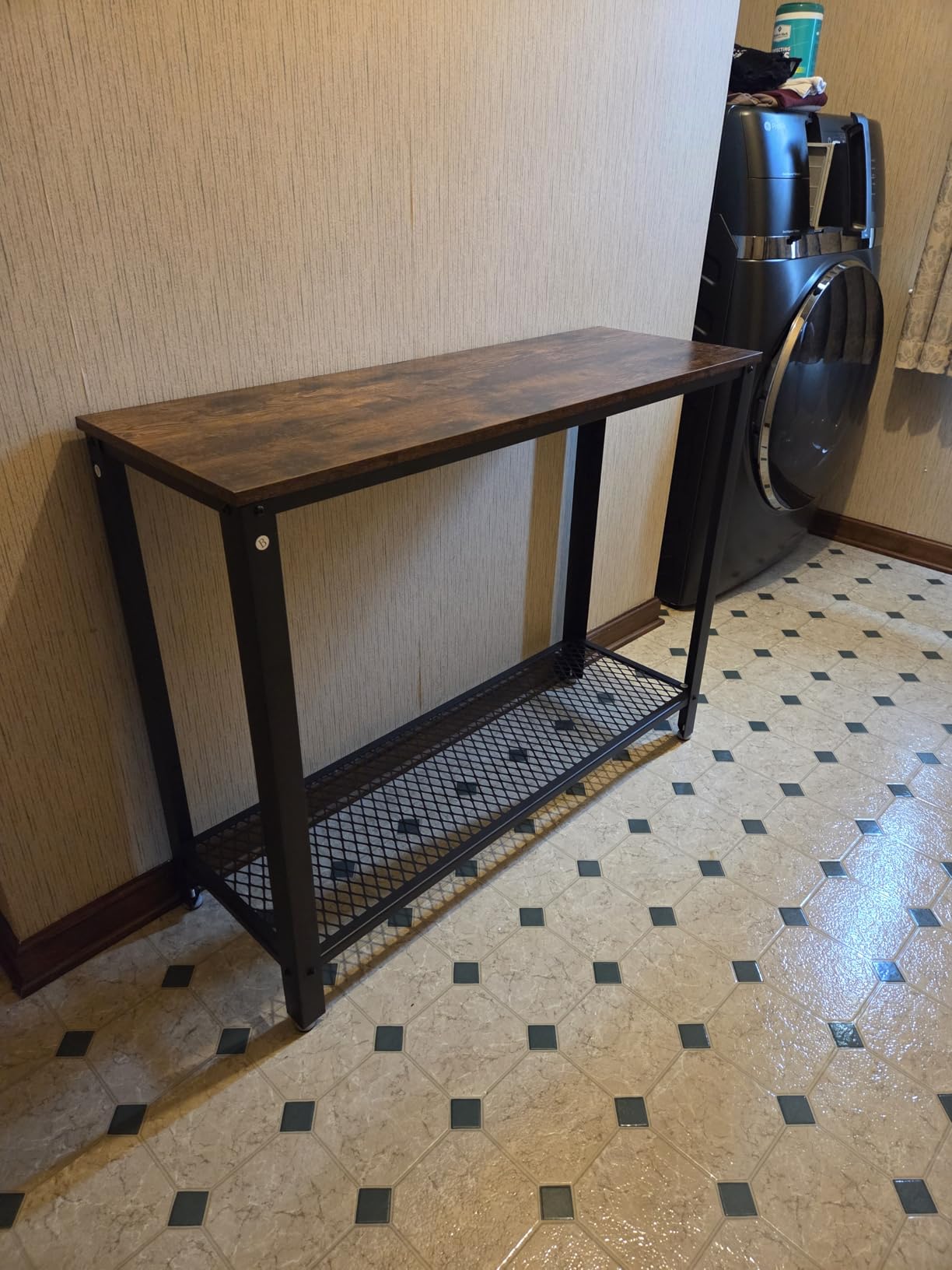 VASAGLE 63 Inches Entryway Table, Thick Tabletop Console Table, Farmhouse | Long Console Table, for Hallway, Living Room, Bedroom, Behind the Couch, Honey Brown, ULNT147KB01S customer photo 1