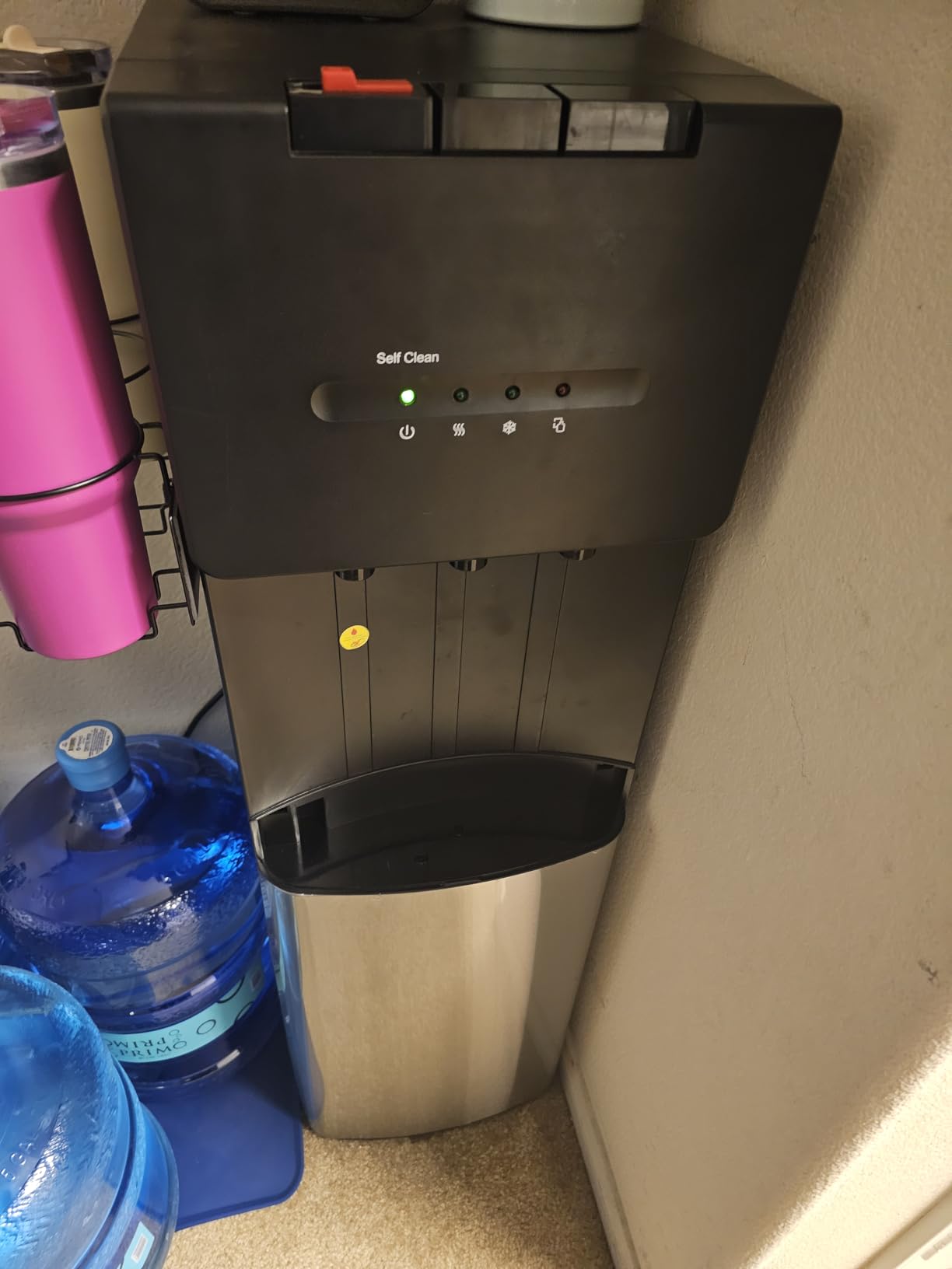 Euhomy Bottleless Water Cooler Water Dispenser, 3 Temperature Settings Hot Cold & Room Water, NSF Certified Dual Filters, Self Cleaning Water Dispenser, Child Safety Lock, LED Indicator, Black customer photo 1