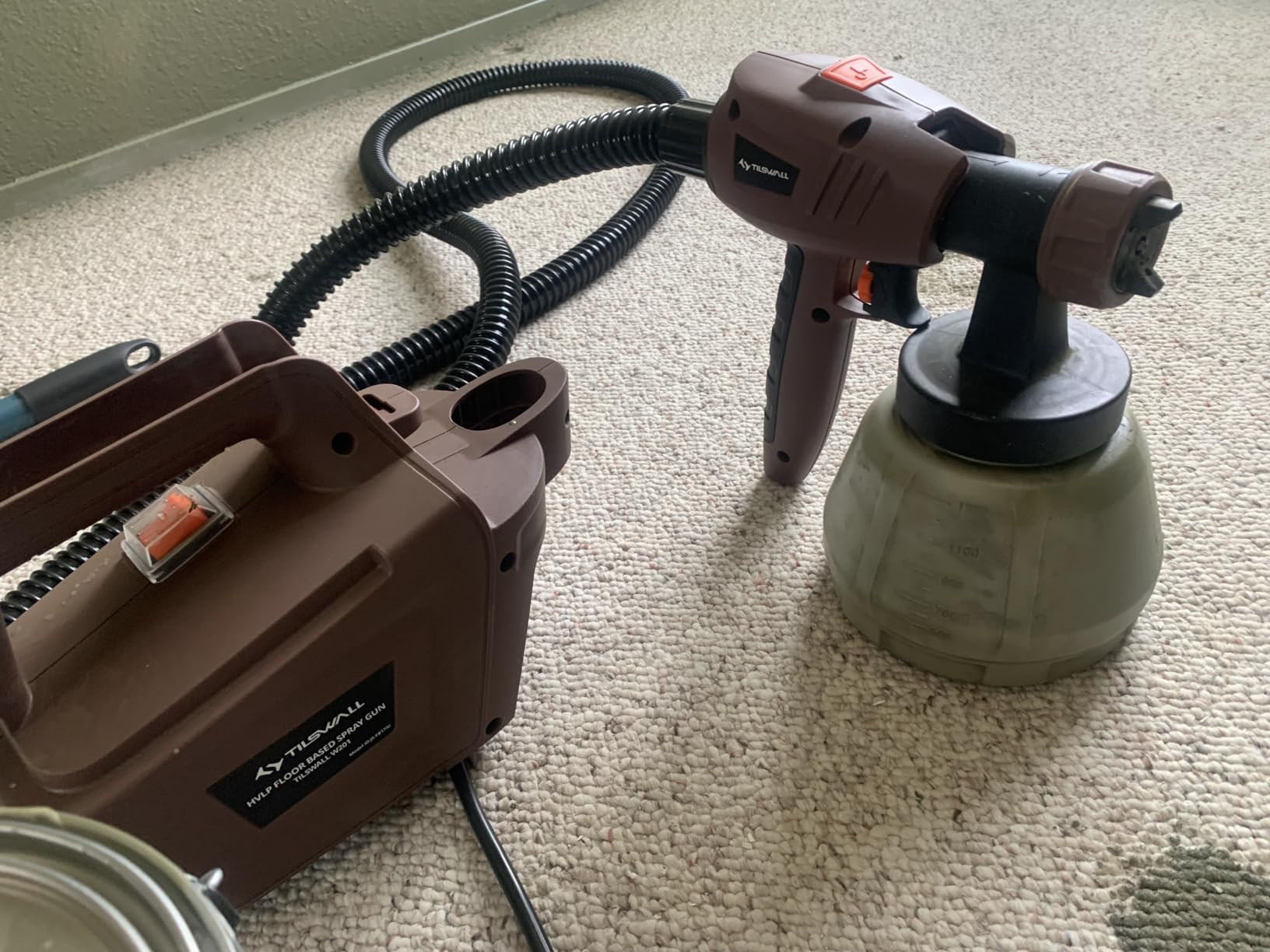 Tilswall Paint Sprayer, 800W HVLP Electric Spray Paint Gun (Dark Gray) customer photo 2