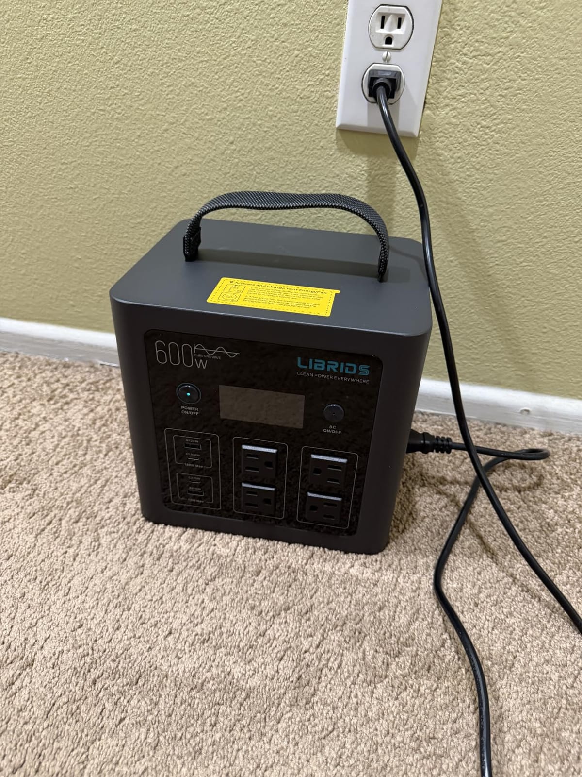 LIBRIDS Portable Power Station 640Wh, 1200W Surge, Solar Generator 4 AC | Backup LiFePO4 Battery, 1.5Hr Charge, 10ms UPS, 8 Ports, Pure Sine Wave Metal Design for RV Camping, Home Backup & Emergency customer photo 1