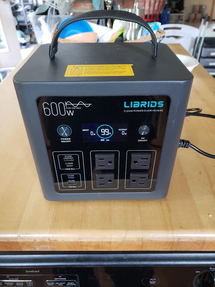 LIBRIDS Portable Power Station 640Wh, 1200W Surge, Solar Generator 4 AC | Backup LiFePO4 Battery, 1.5Hr Charge, 10ms UPS, 8 Ports, Pure Sine Wave Metal Design for RV Camping, Home Backup & Emergency customer photo 2