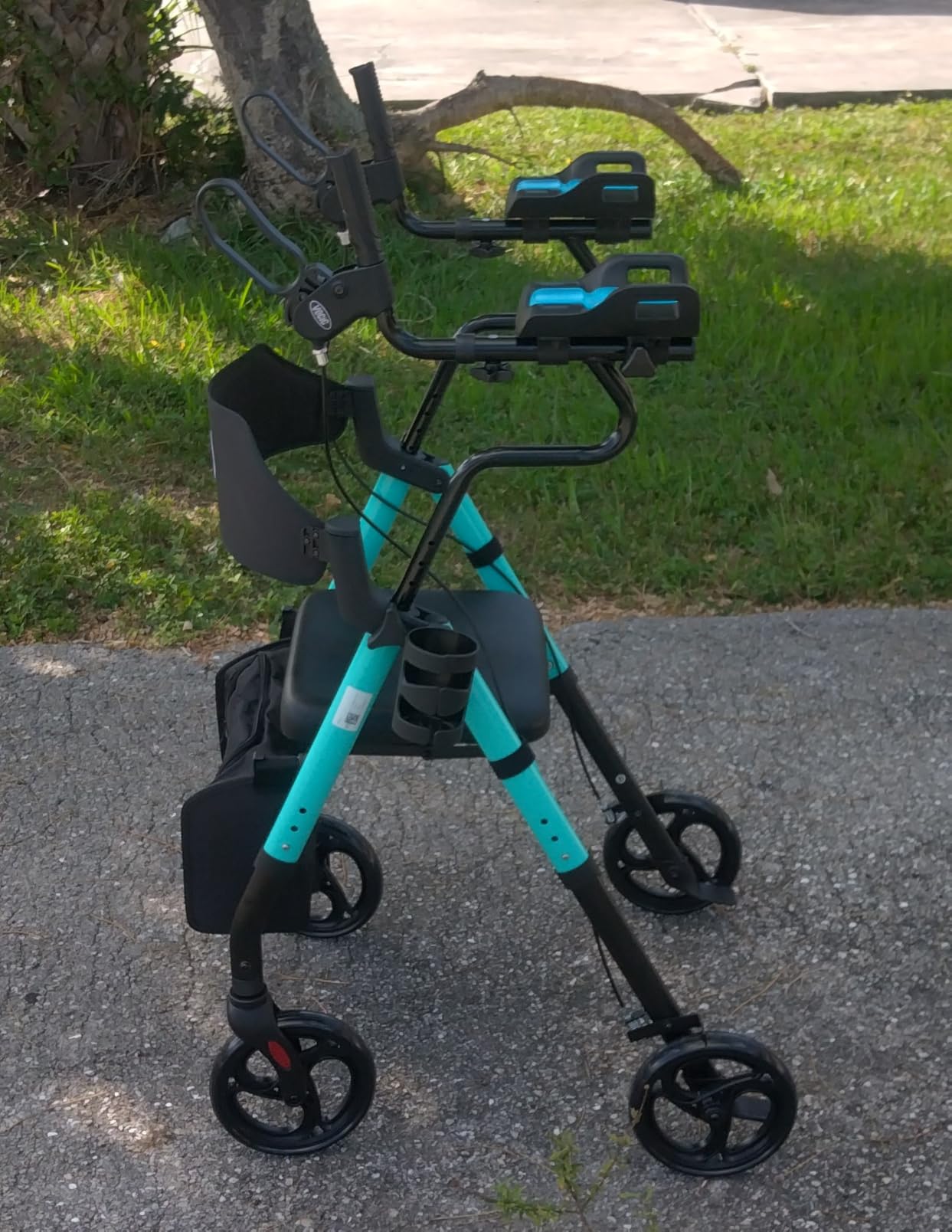 VOCIC Z22 Upright Walkers for Seniors with Seat, GelSoft Stand Up Walker customer photo 2