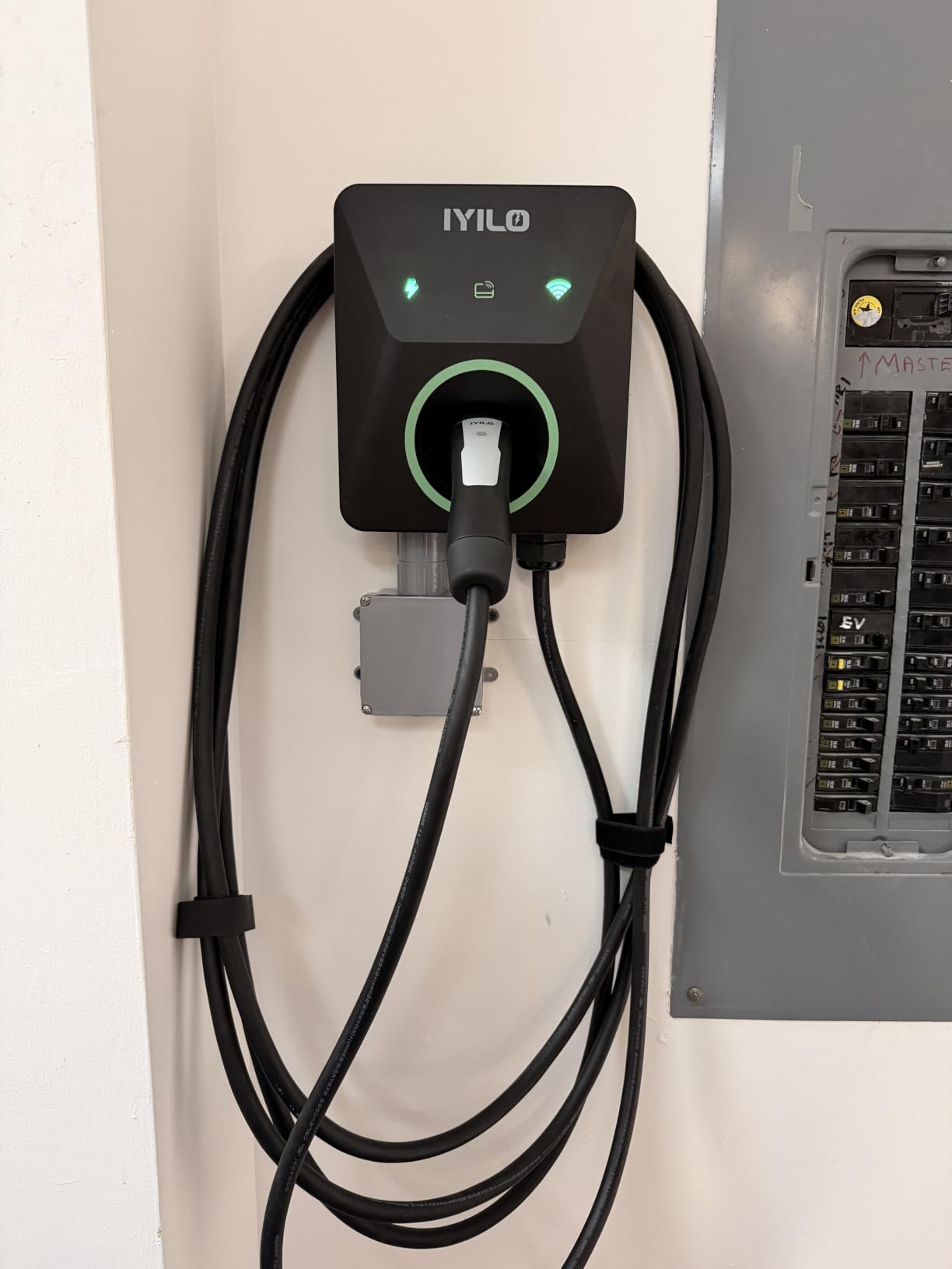 Level 2 EV Charger for Tesla, 48Amp/11.5KW, UL 2594/ETL/Energy Star | NACS(J3400) Wall Supports Power Sharing & Dynamic Load Balancing, Temp Sensors, WiFi Smart APP, Scheduled Charging, Hardwired customer photo 2