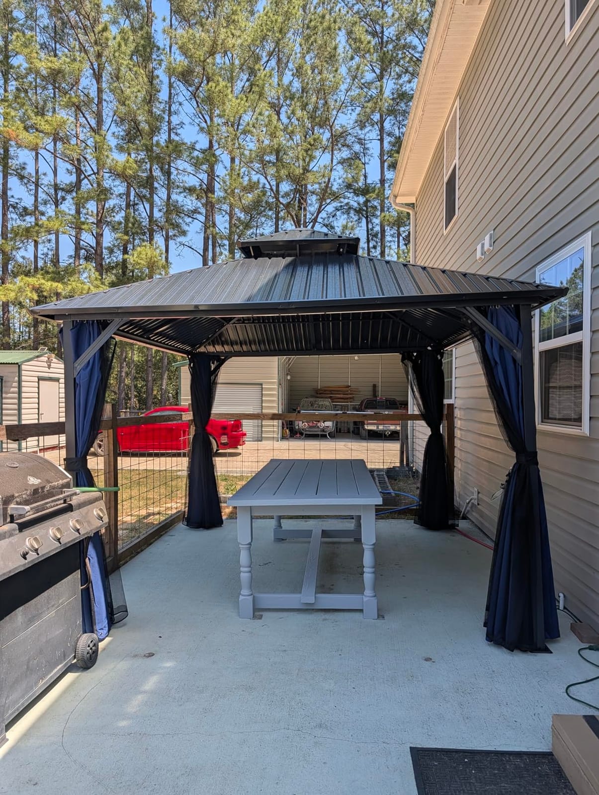 UDPATIO 10'x12' Hardtop Gazebo, Metal Galvanized Steel Double Roof, Grey customer photo 1