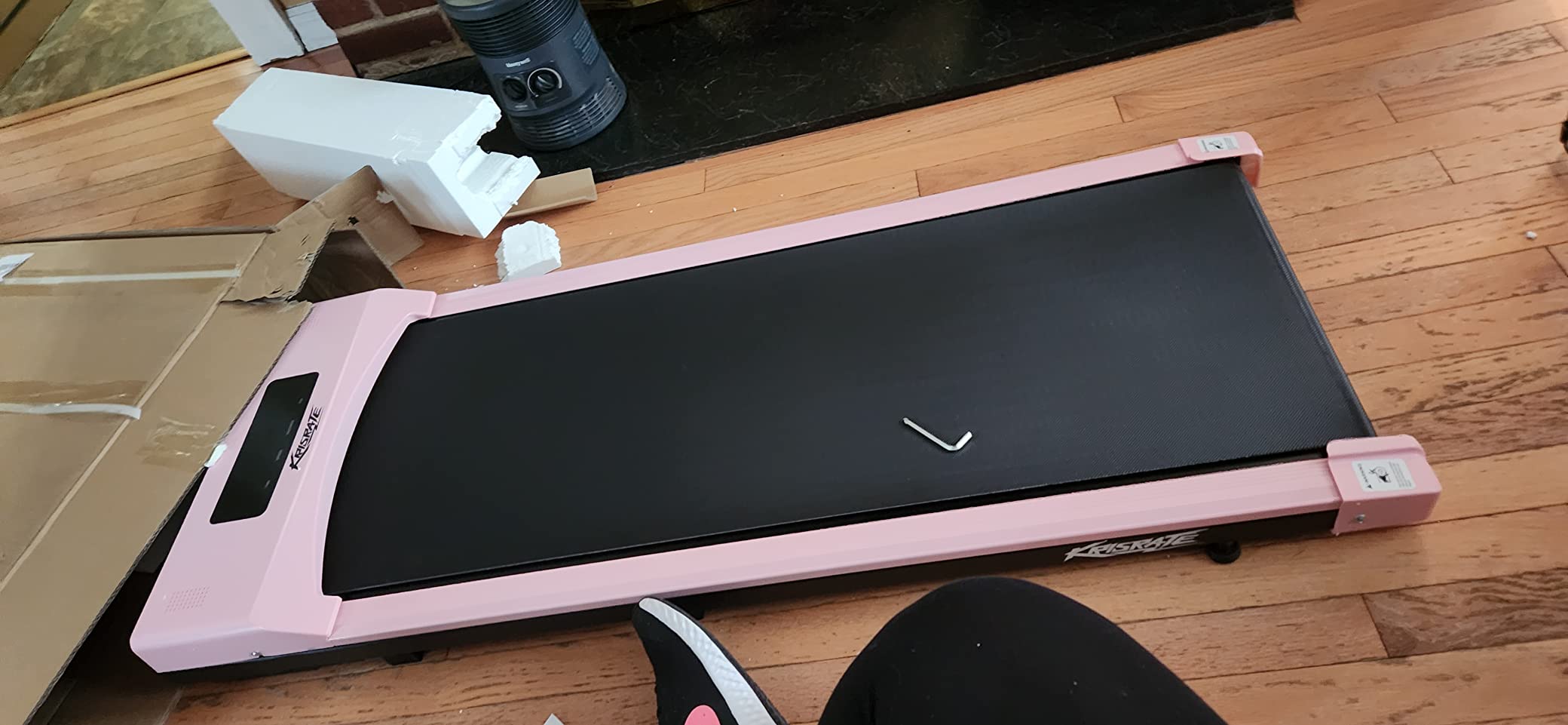 Walking Pad Treadmill for Seniors with Handrails - Treadmills with Incline for Seniors at Home, Recovery Walking Machine with Remote Control, LED Display, Cup & Phone Holder customer photo 2