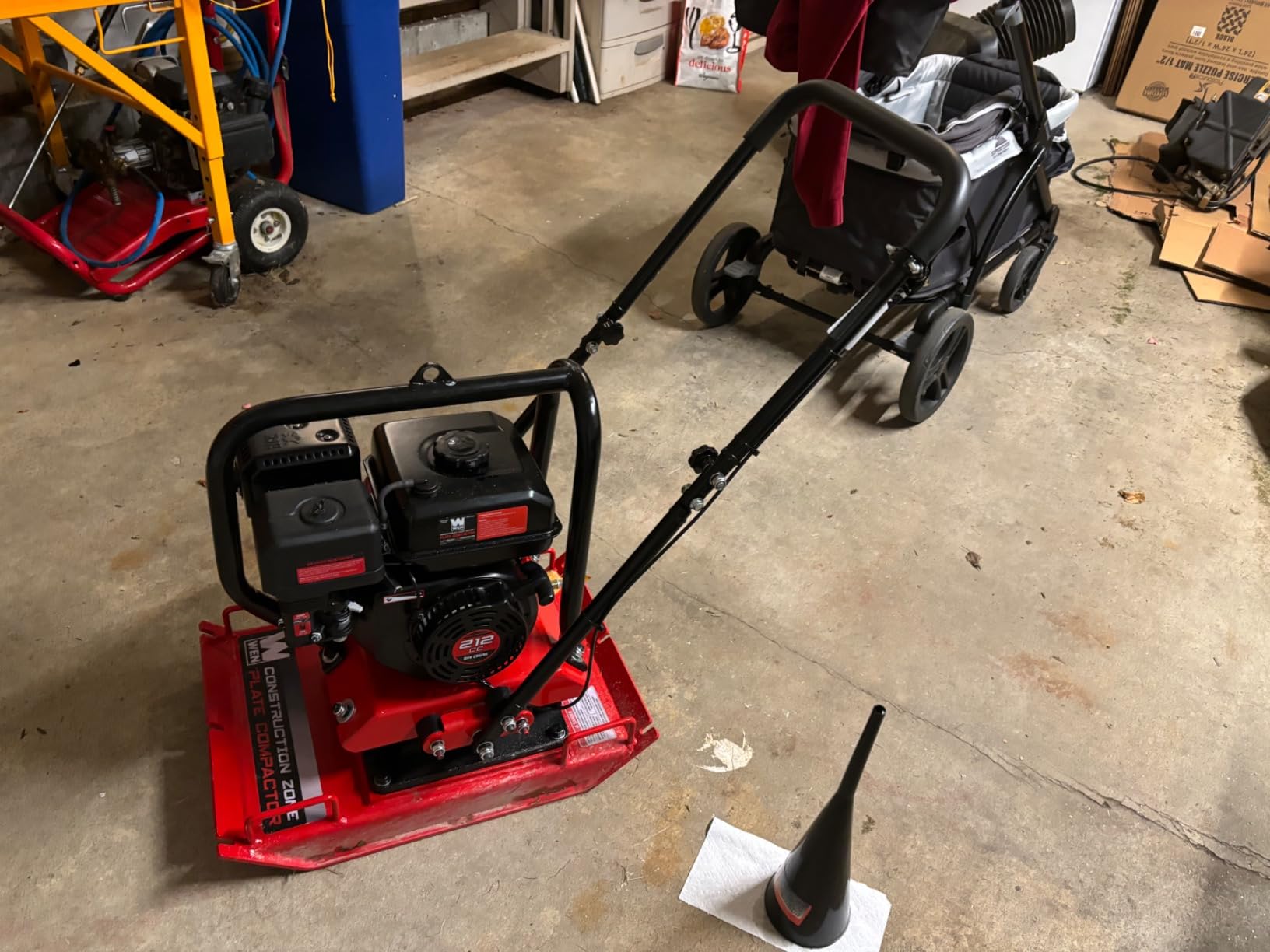 WEN Plate Compactor, 7HP, 212cc, with Wheel Kit and 4496-Pound Compaction Force (56012) customer photo 1