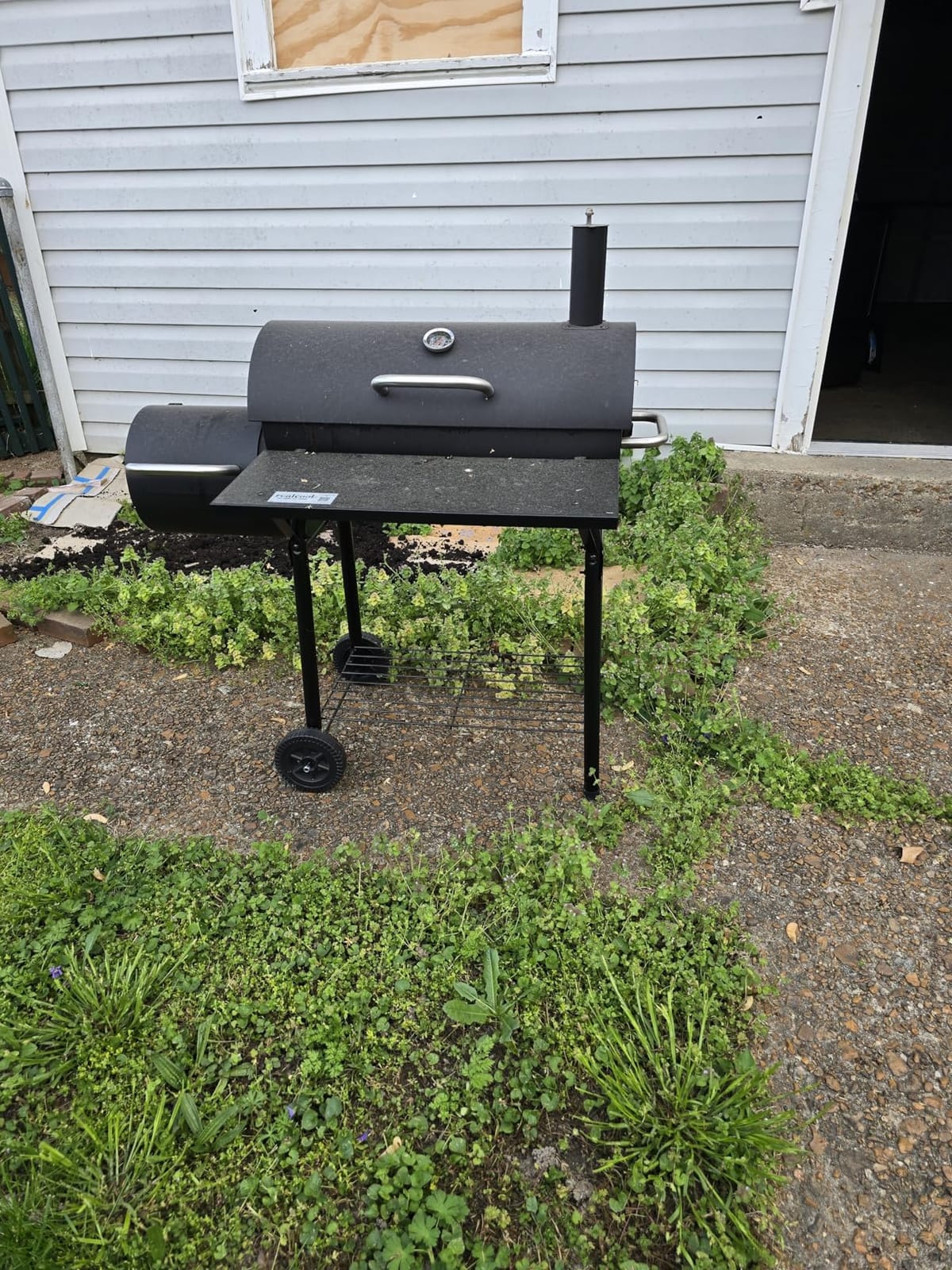 Realcook Charcoal Grill with Offset Smoker: Spacious Barrel Charcoal Grills | with 800 Sq. In. Cooking Space - BBQ Offset Smoker Combo for Backyard Parties Weekend Barbecues Gatherings customer photo 1
