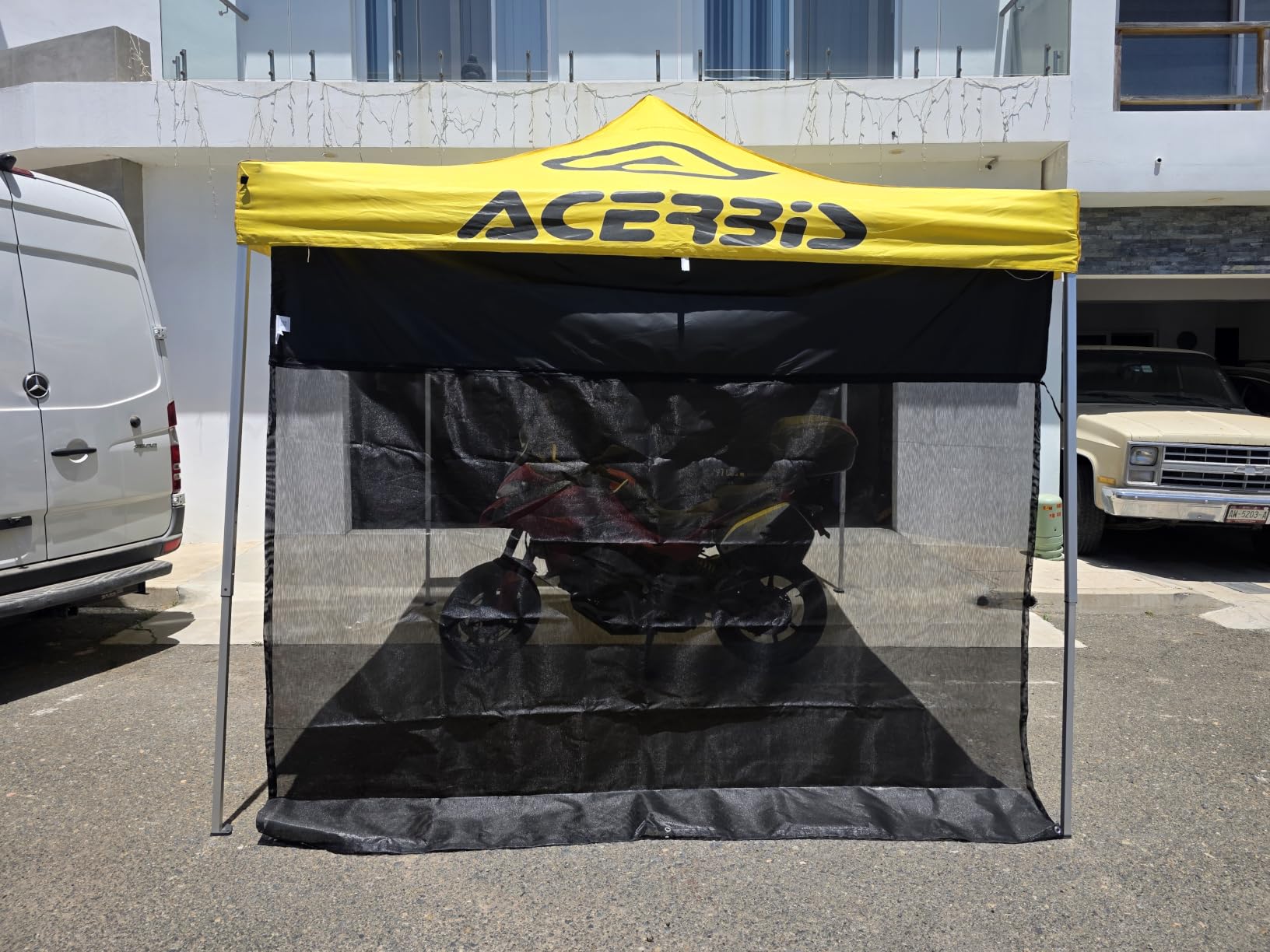 RV Awning Shade Screen with Zipper, 9' x 19'3