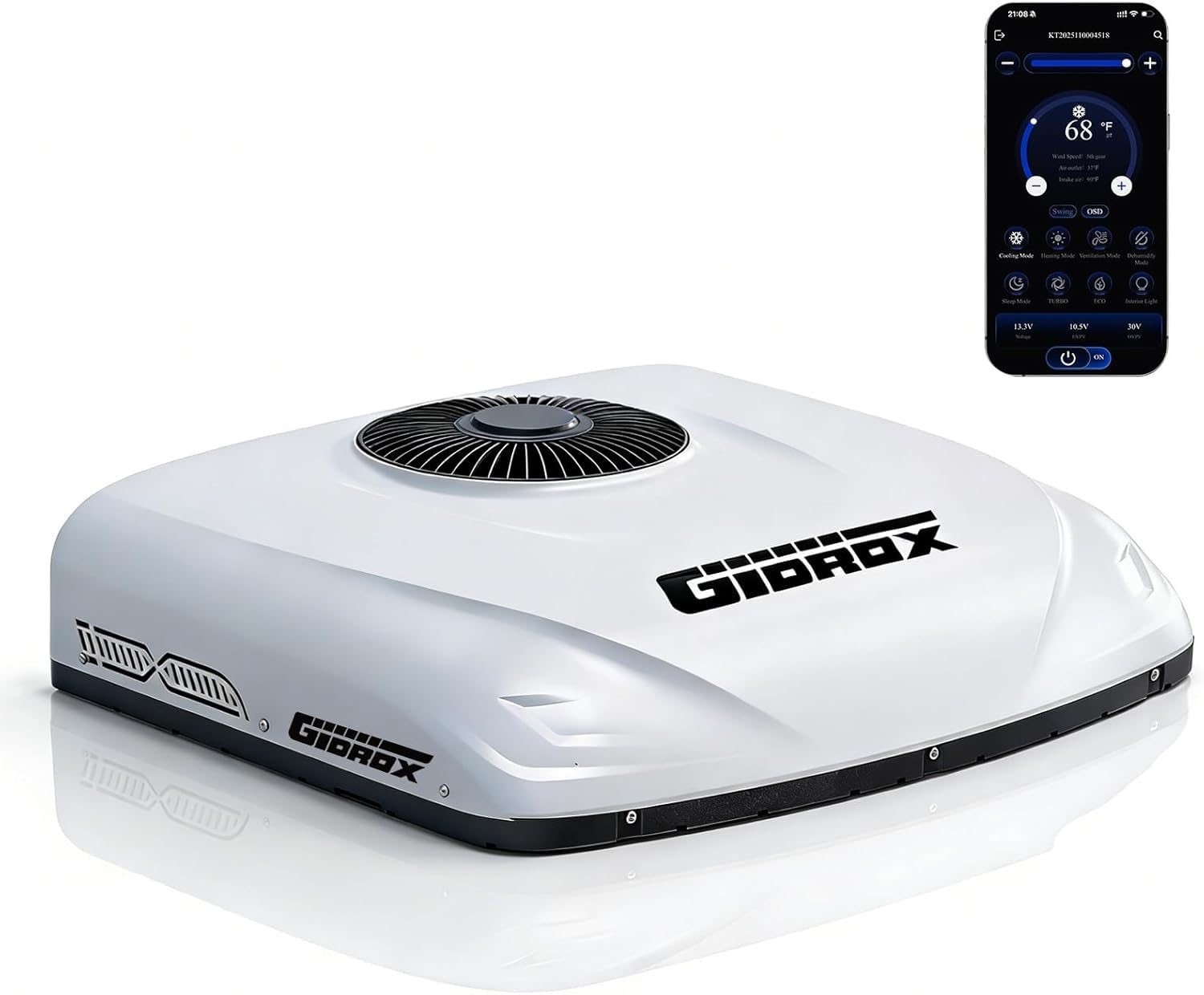 10000 BTU 12V DC RV Air Conditioner - Battery Powered, Low Power Consumption, Ultra Quiet & Fast Cooling Upgraded Rooftop AC Unit with APP Remote for Camper Van and Truck (Cooling Only) customer photo 2