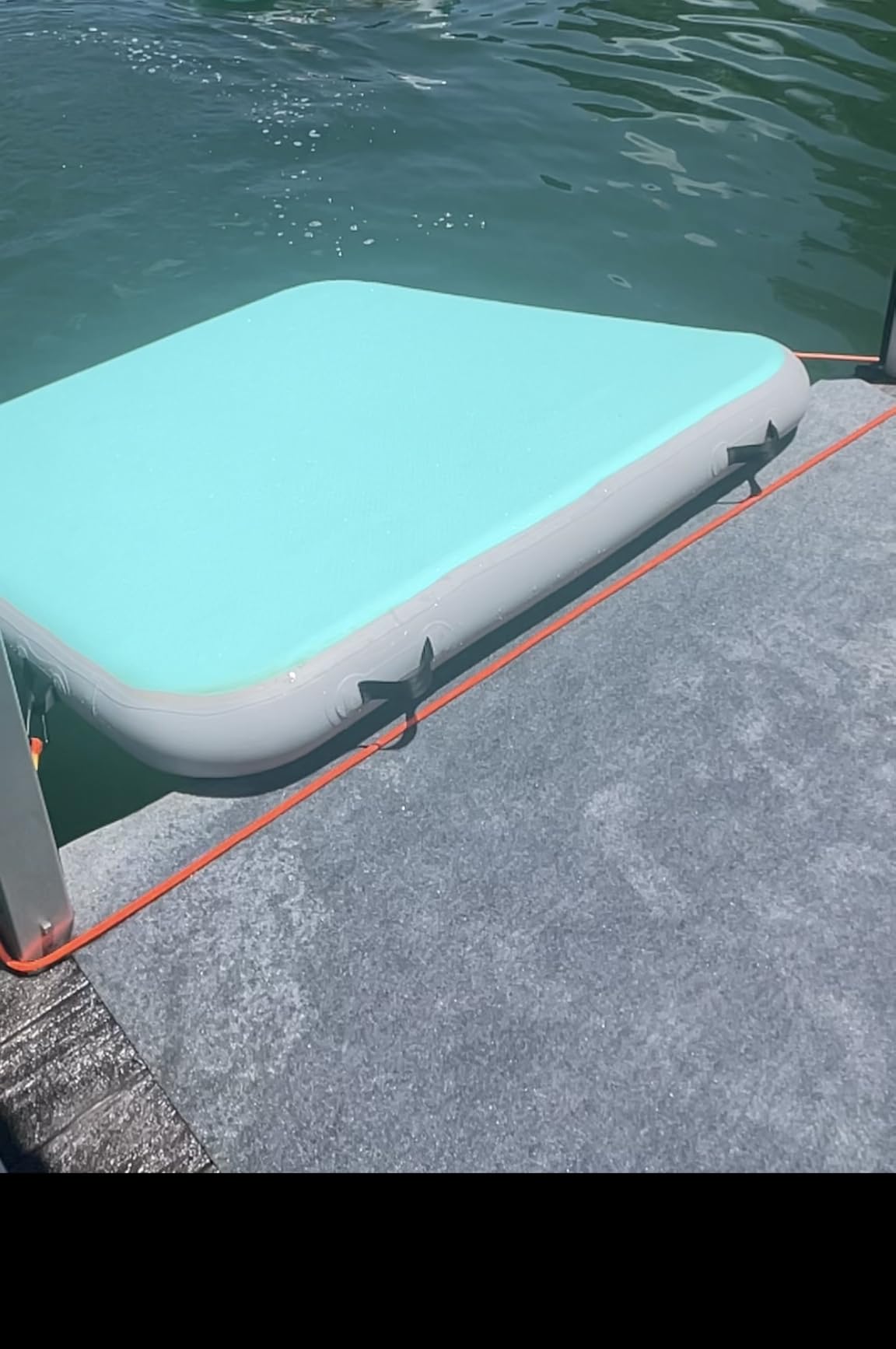 AWEMUFA Inflatable Floating Dock with Ramp 5ft/6ft/8ft/10ft Inflatable Dock Floating Platform, Floating Island Mat Boat Float Lake Floats, Large Rafts Floaties for Adult Pool Ocean Beach Boat Parties customer photo 2