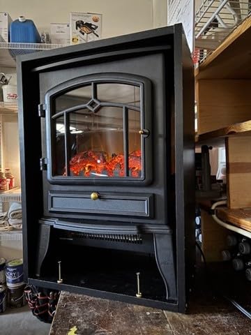 ZAFRO Electric Fireplace Stove with Dual Heat & Flame-Only Mode, 5100 BTU customer photo 2