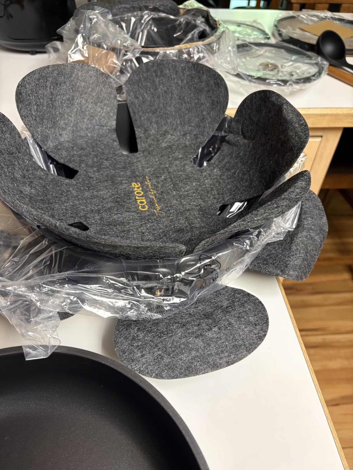 CAROTE 21pcs Ceramic Cookware Set, Pots and Pans Set, Green customer photo 2