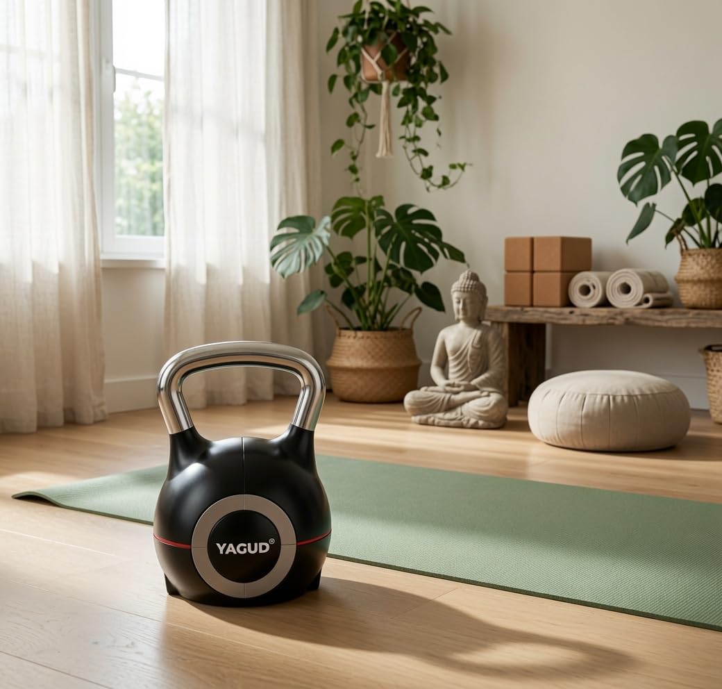 Yagud Adjustable Kettlebell, 22.5lbs/44lbs Kettlebell Set with 7 Levels customer photo 1