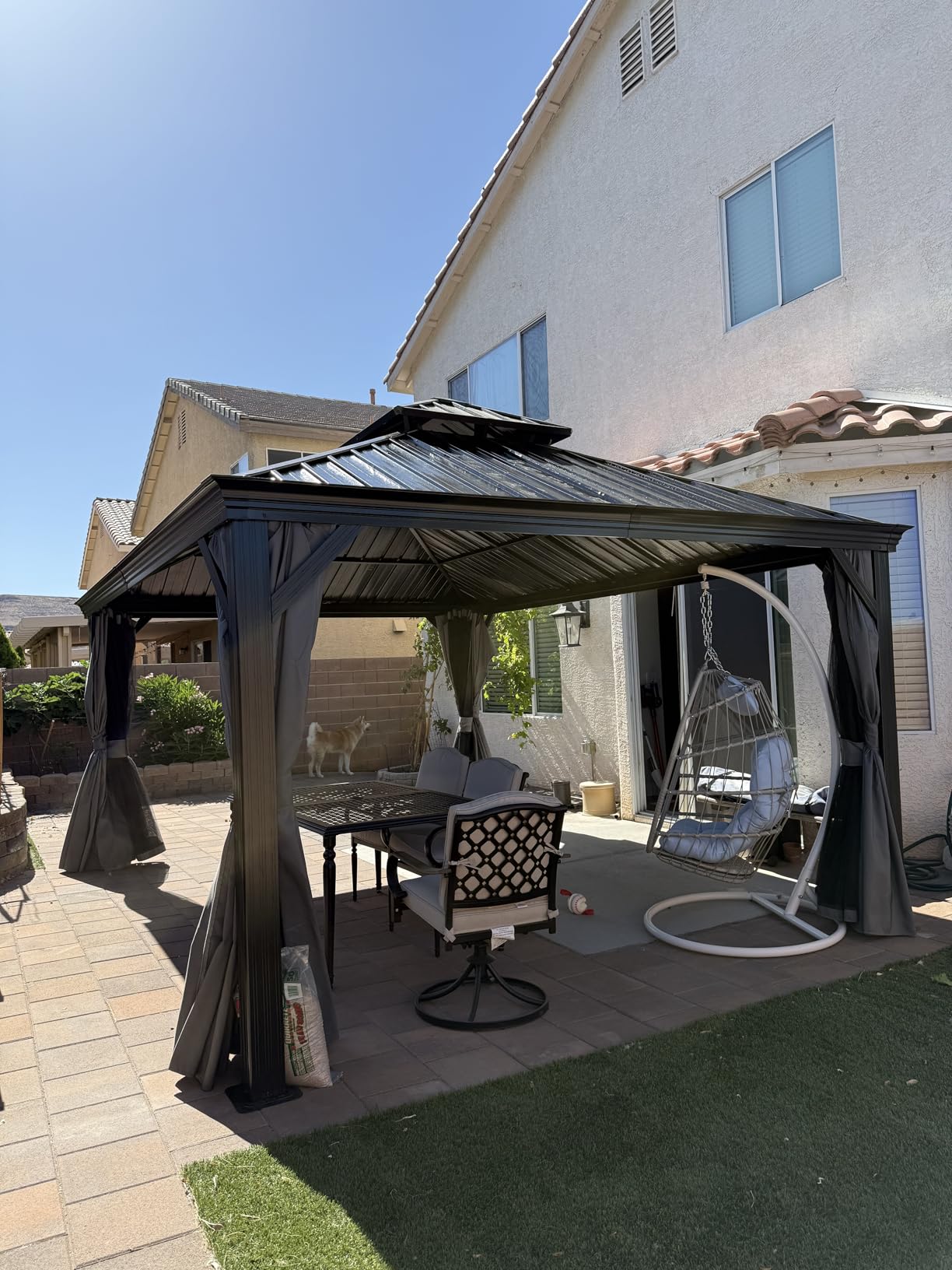 Aoxun 10' X 14' Hardtop Gazebo with Drainage, Aluminum Outdoor Gazebos customer photo 2