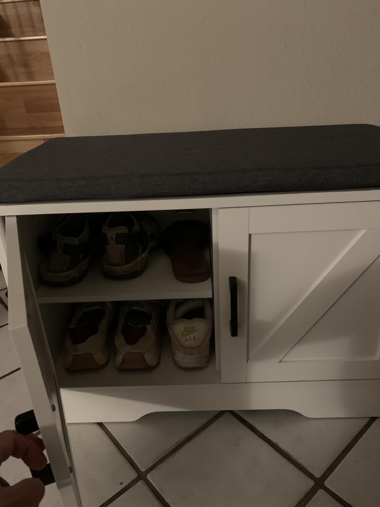 NEWBULIG Shoe Bench with Storage for Entryway, 39.4
