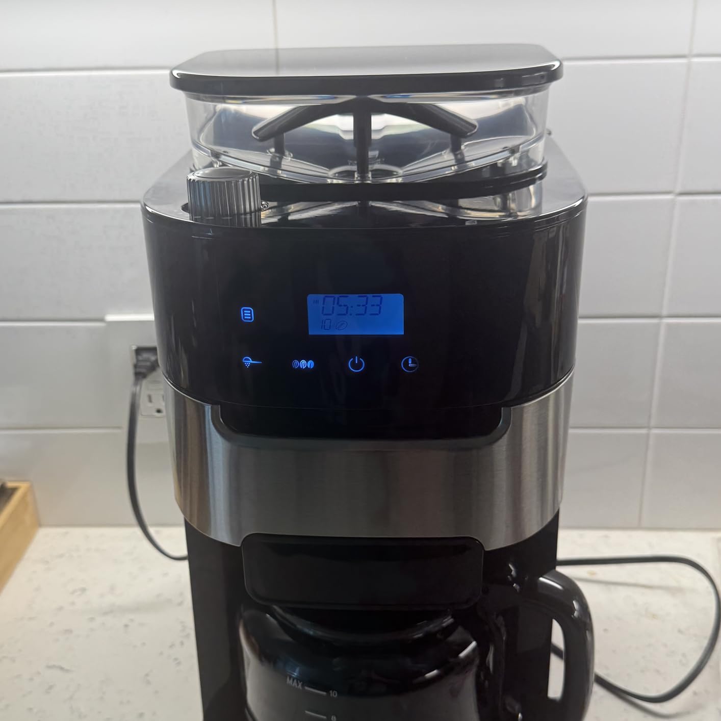 Electactic 10 Cup Coffee Maker with Grinder, Grind and Brew Coffee Machine customer photo 2