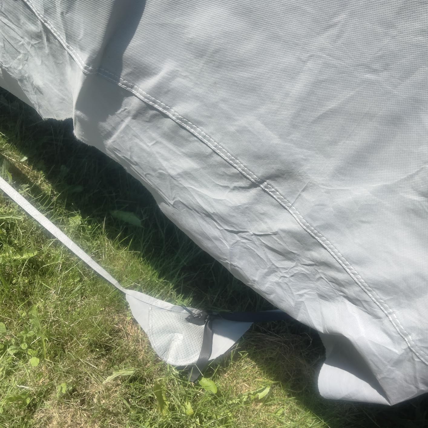 Class A RV Cover Fits 40'-43': Waterproof Lightweight Class A Motorhome Cover,Winter Campsite, with 3 Extra Windproof Long Straps, Gutter Covers customer photo 1