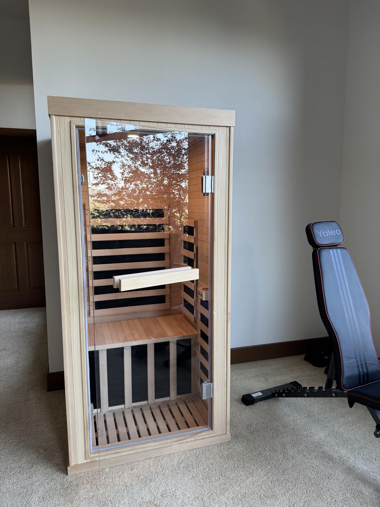 Aoxun Outdoor Barrel Sauna, 4-6 Person Traditional Solid Wood Sauna, Dry&Steam Sauna with Sauna Stove, 220V/6KW Electric Heater, Sauna Stone customer photo 1