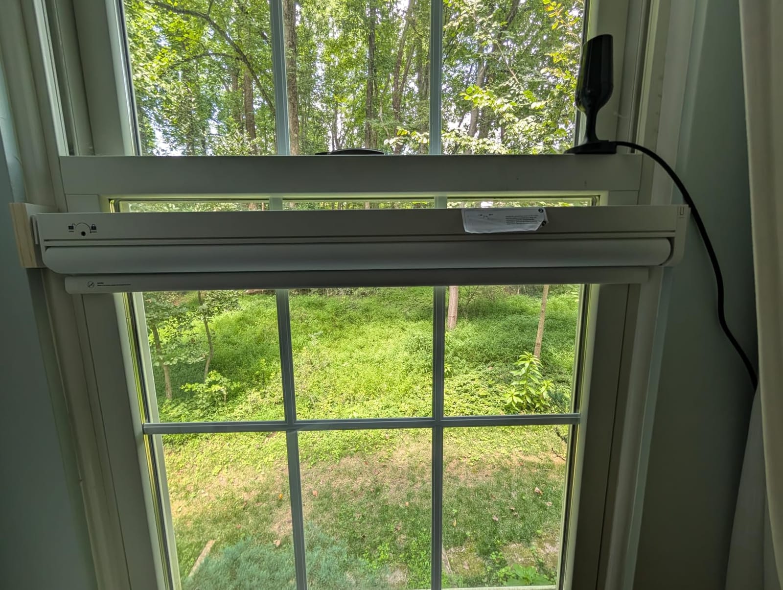 No-Drill Motorized Blackout Blinds with Remote, White, 35